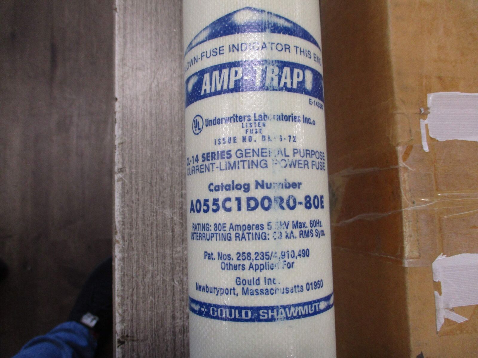 Gould Shawmut CL-14 Amp-Trap Fuse A055C1D0R0-80E 5.5kV 80E New Surplus