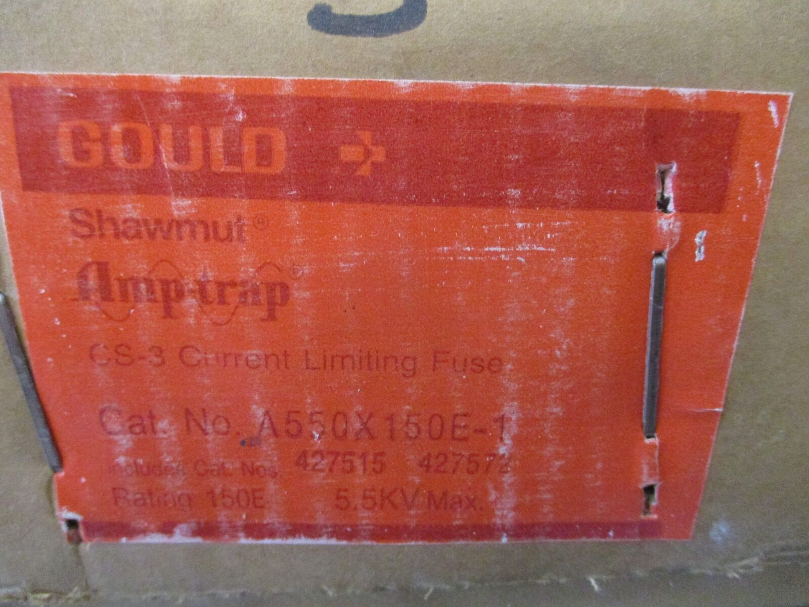 Gould Shawmut Amp-Trap CS-3 Fuse A550X150E-1 5.5kV 150E *Box of 3* New Surplus