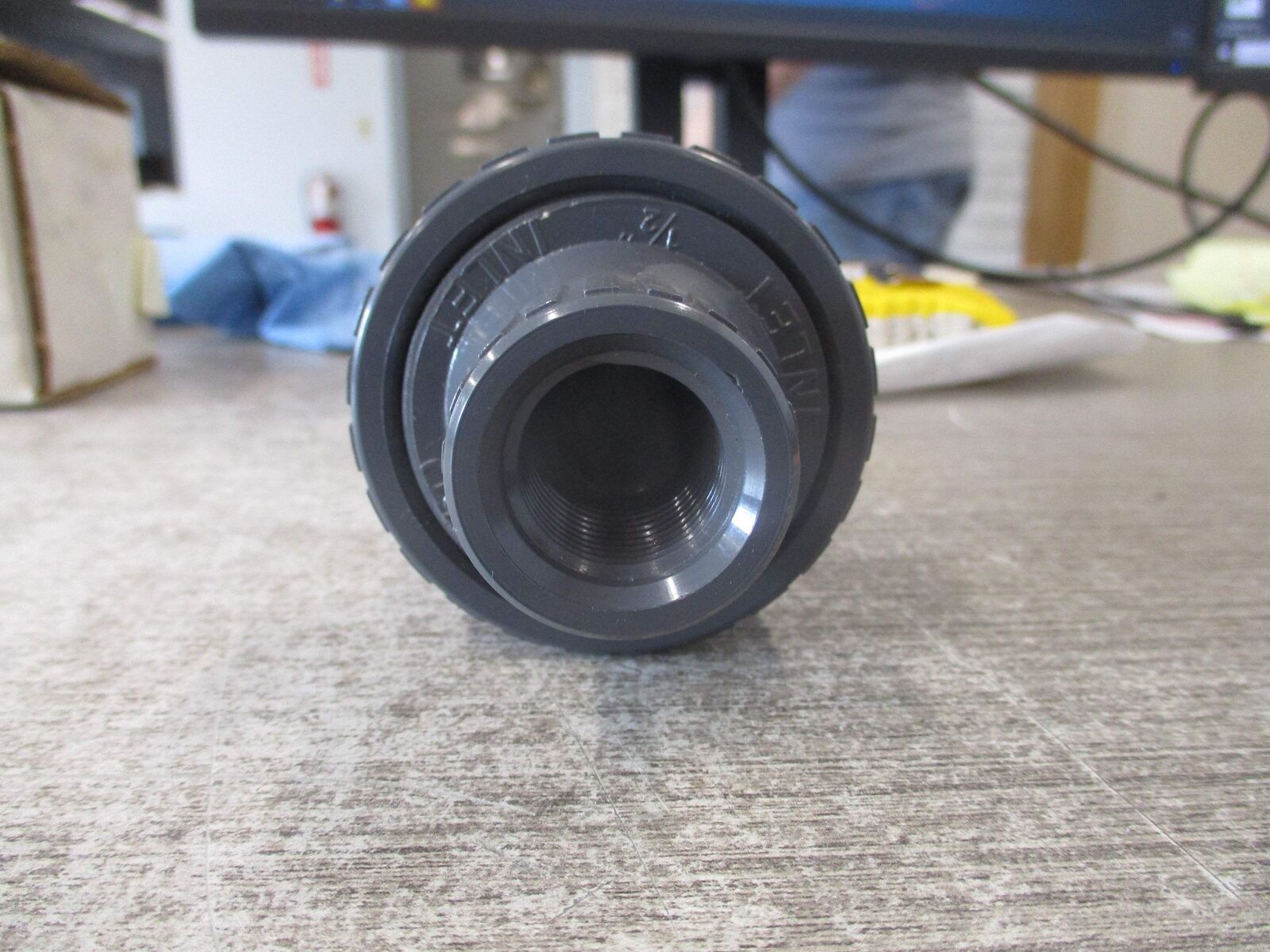 Plast-O-Matic PVC Check Valve CKM050B-PV 1/2" New Surplus
