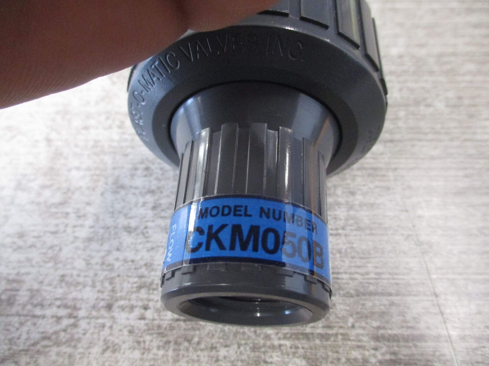 Plast-O-Matic PVC Check Valve CKM050B-PV 1/2" New Surplus