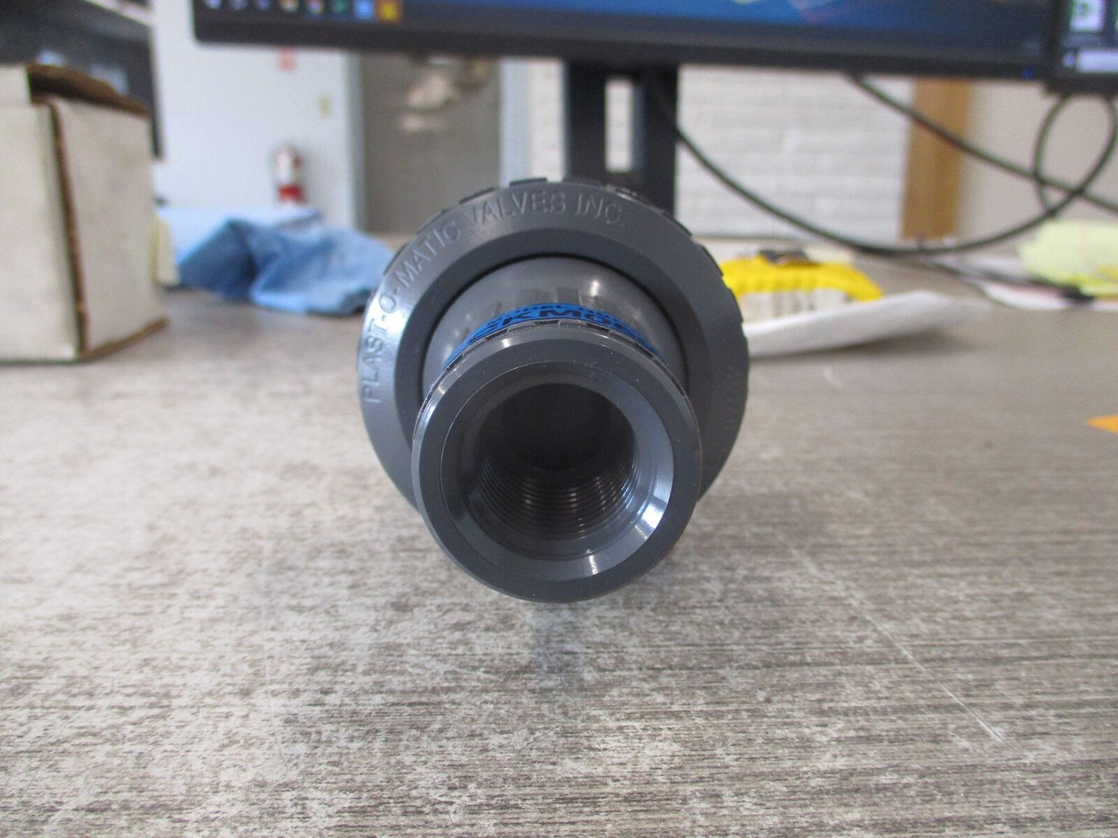 Plast-O-Matic PVC Check Valve CKM050B-PV 1/2" New Surplus