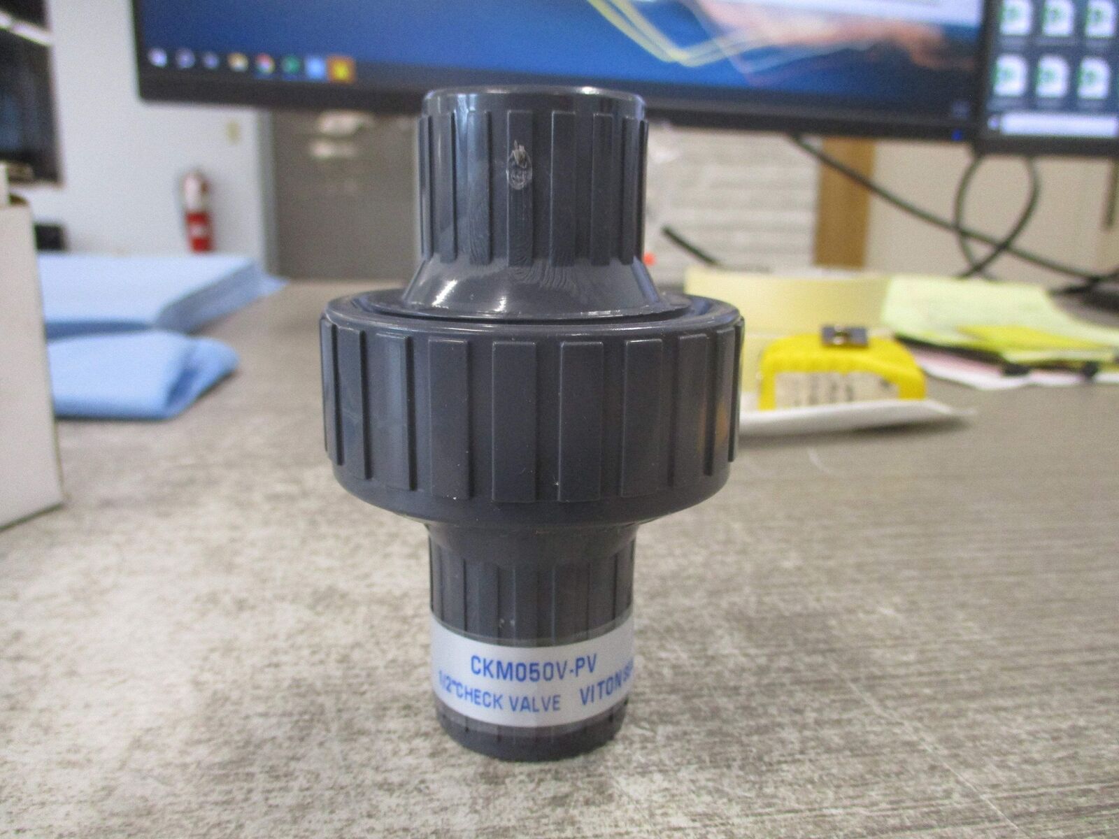 Plast-O-Matic True Blue Check Valve CKM050V-PV 1/2" New Surplus