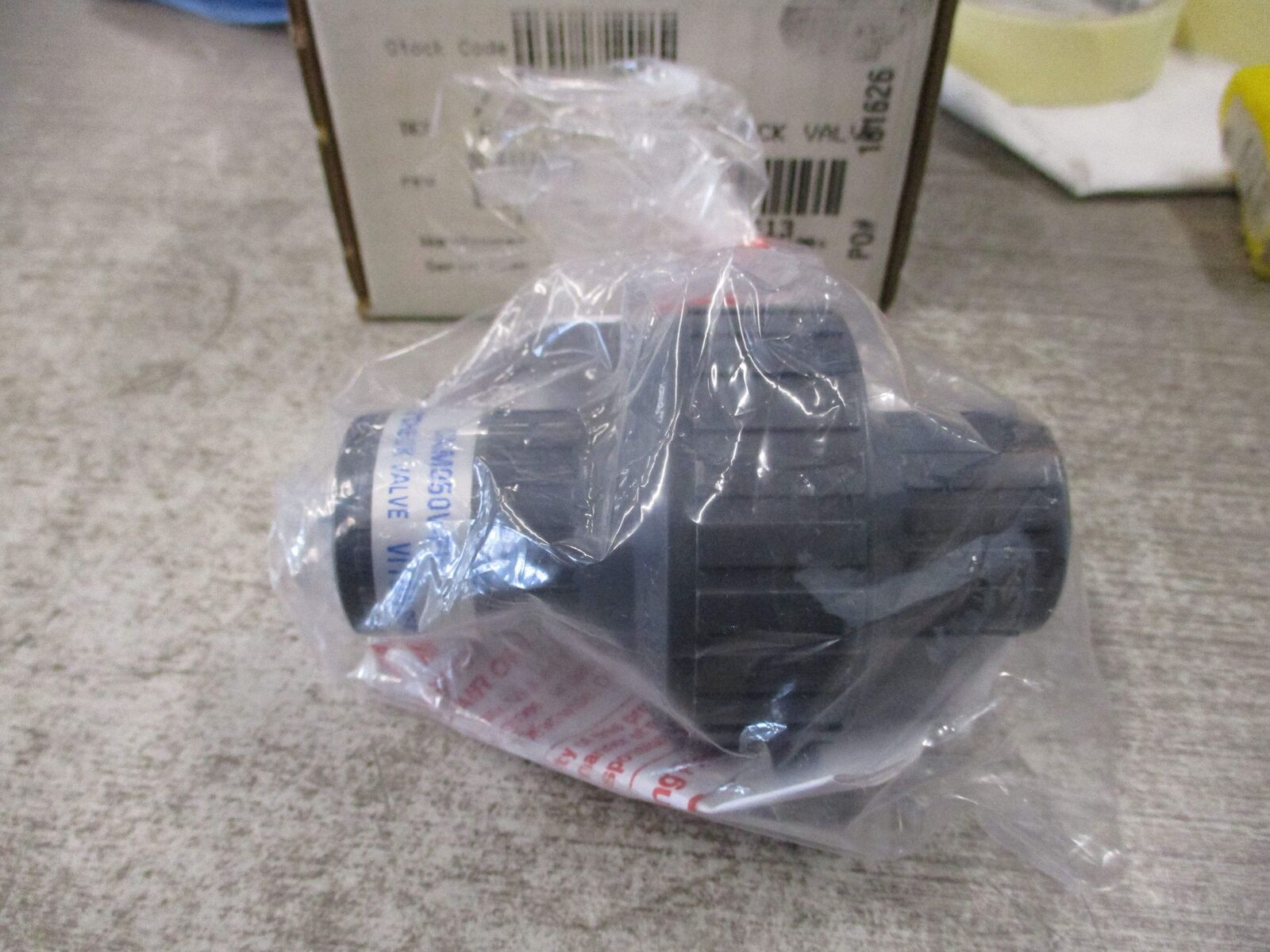 Plast-O-Matic Check Valve CKM050V-PV 1/2" New Surplus