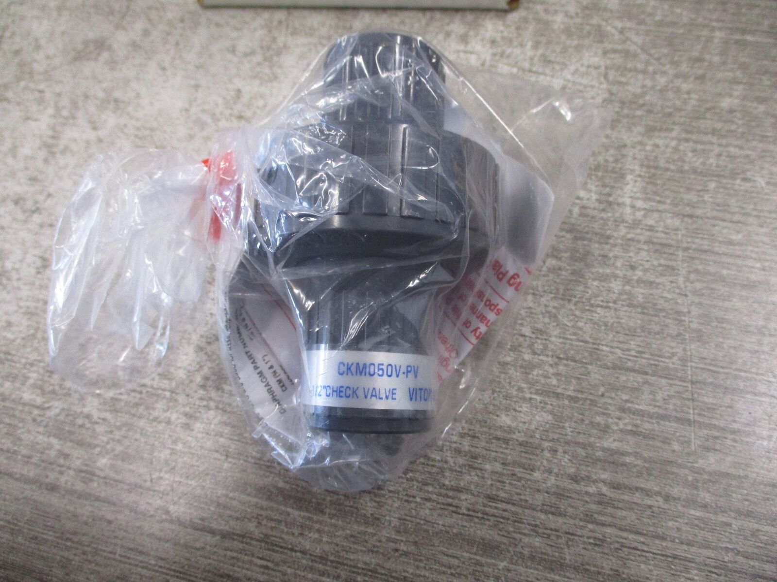 Plast-O-Matic Check Valve CKM050V-PV 1/2" New Surplus