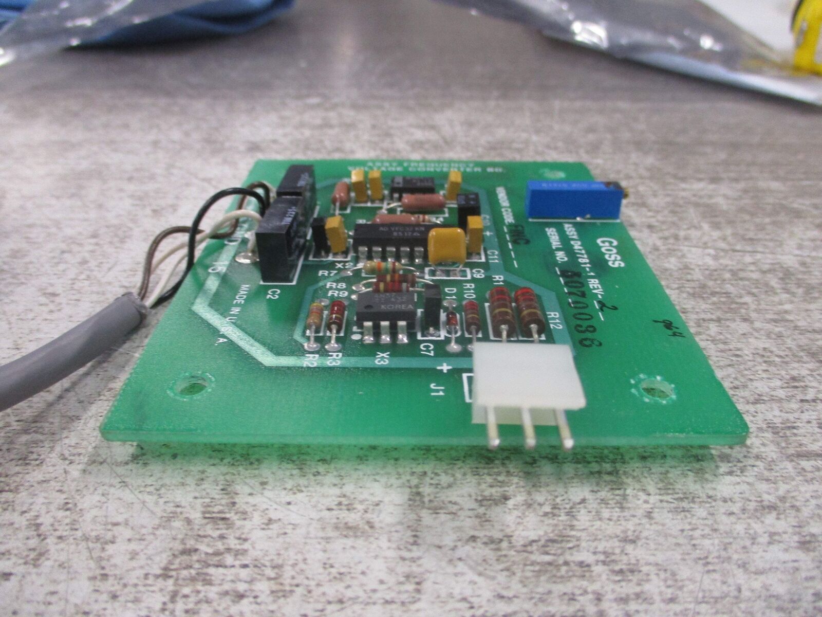Goss Frequency Voltage Converter Board Assembly D47781-1 Rev. 2 *No Box* New Sur