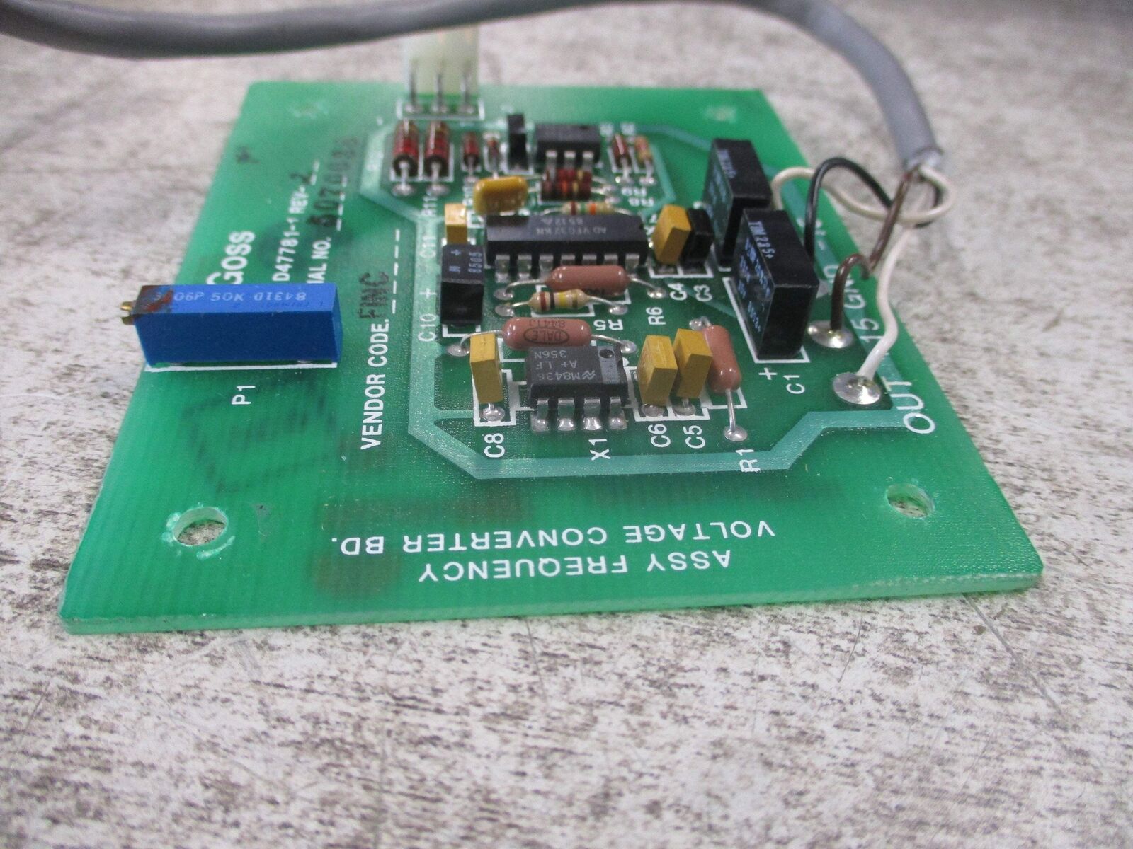 Goss Frequency Voltage Converter Board Assembly D47781-1 Rev. 2 *No Box* New Sur
