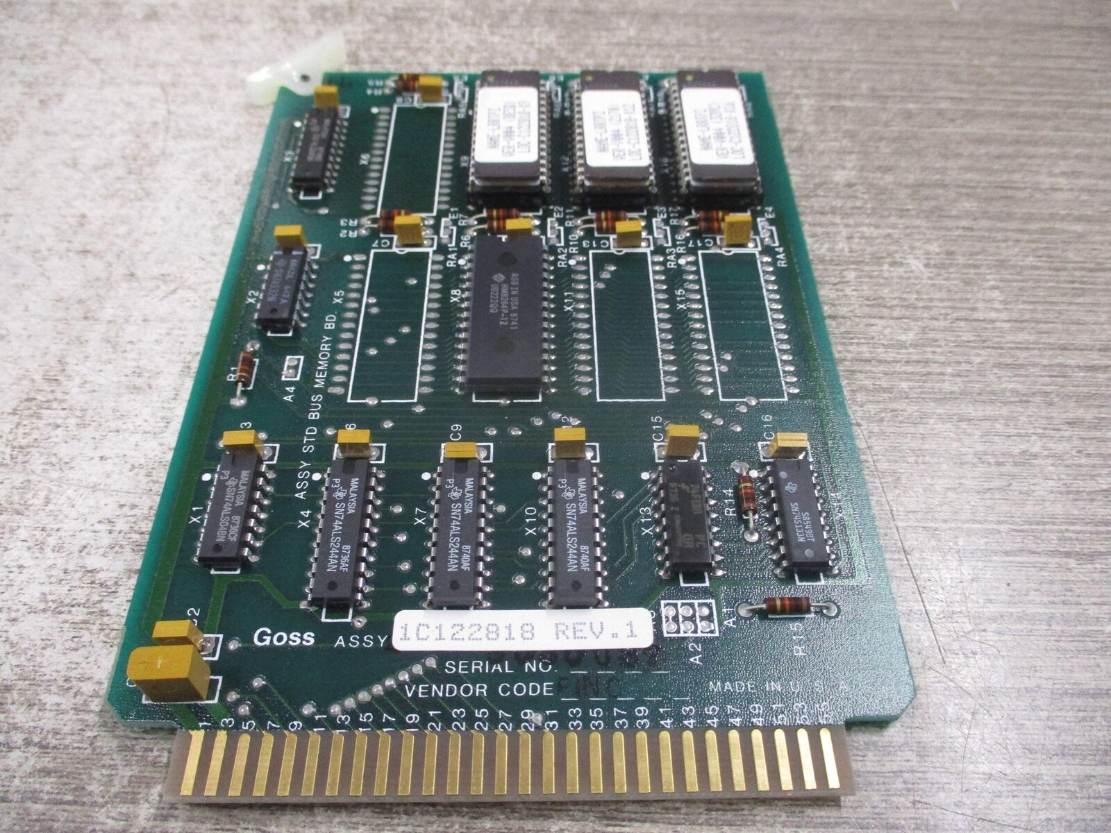Goss Memory Board 1C122818 Rev. 1 * No Box * New Surplus