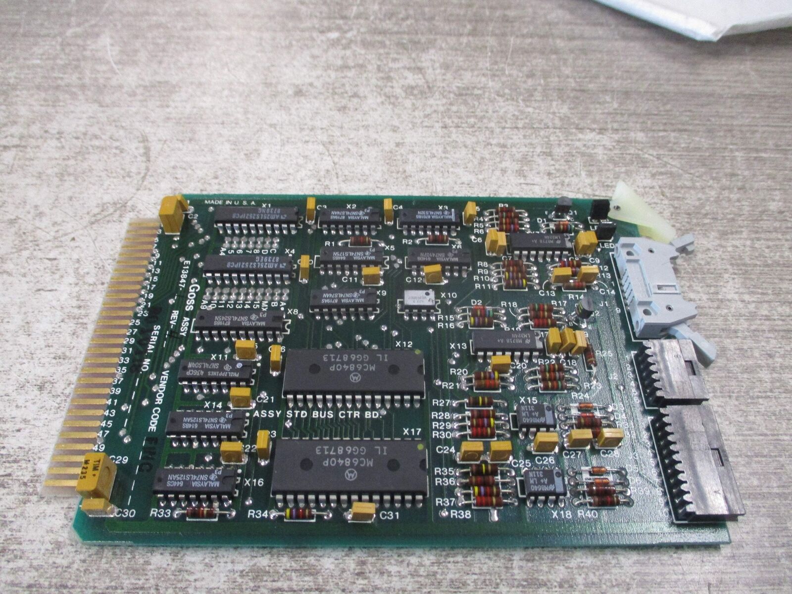 Goss Controller Board E13847-1 Rev. 4 * No Box * New Surplus