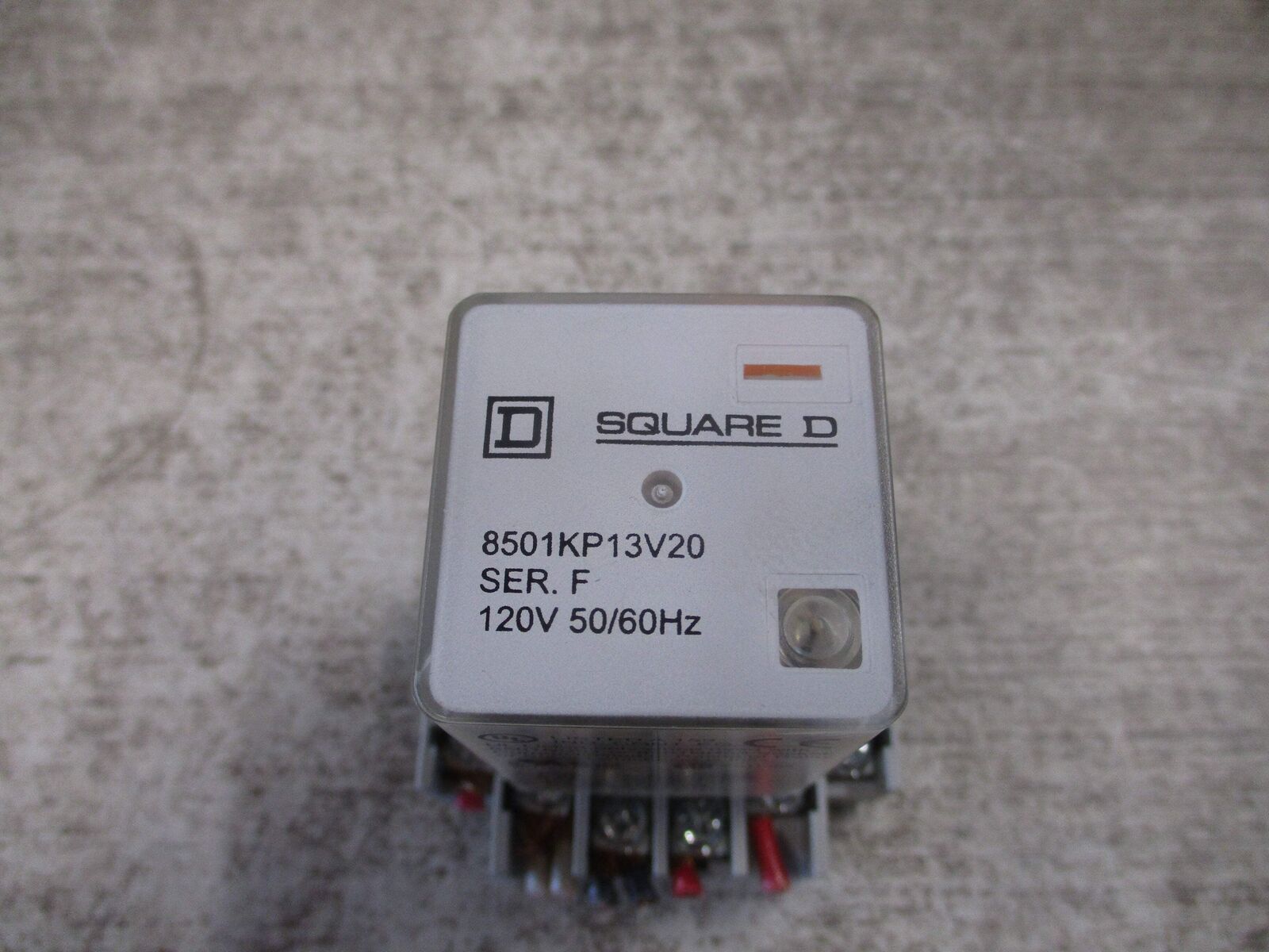 Square D Relay 8501KP13V20 Ser. F 120V coil W/Base Used