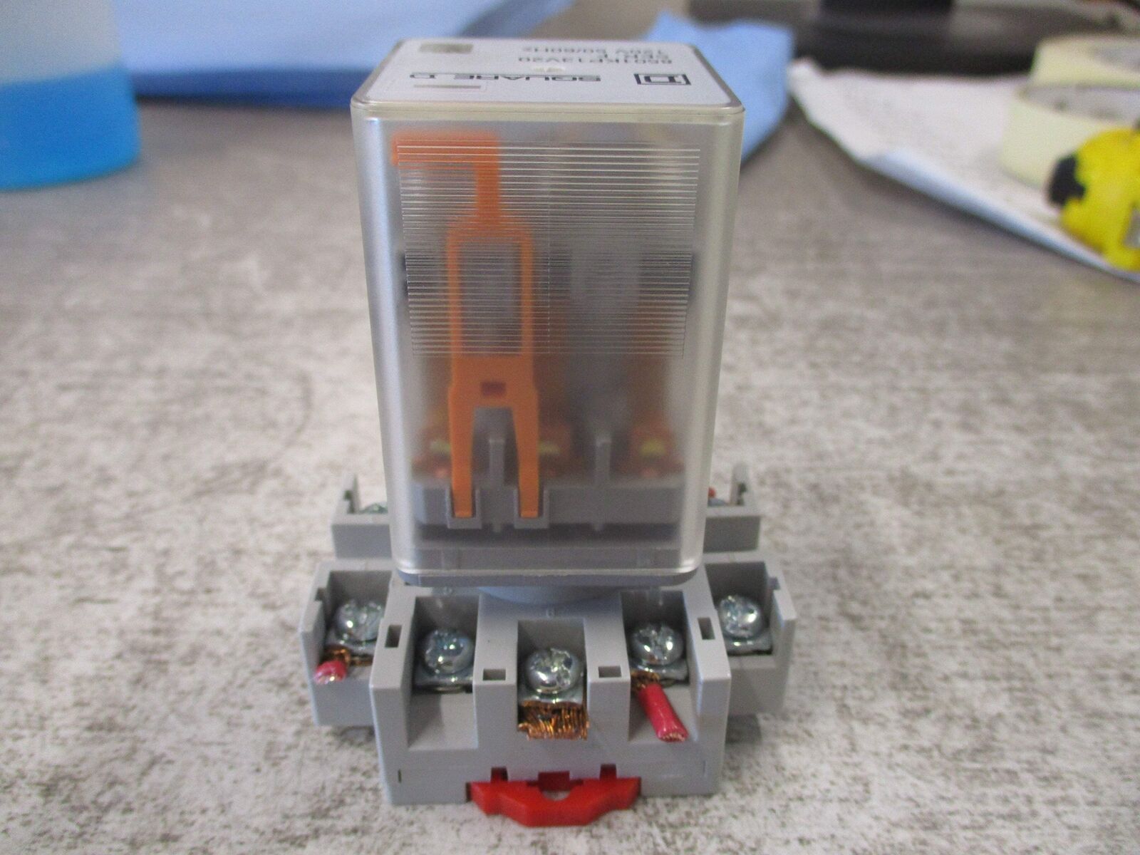 Square D Relay 8501KP13V20 Ser. F 120V coil W/Base Used
