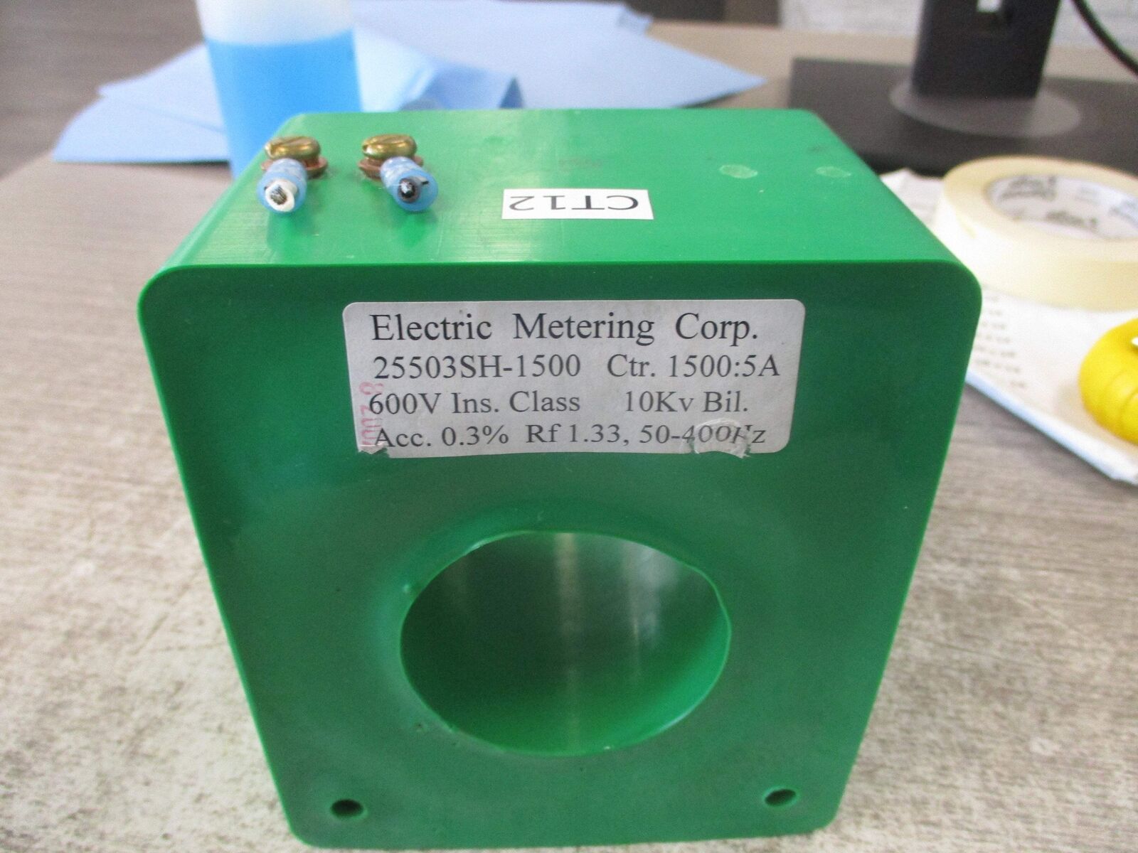 Electric Metering Corp. Current Transformer 25503SH-1500 Ratio 1500:5A 600V 50-4