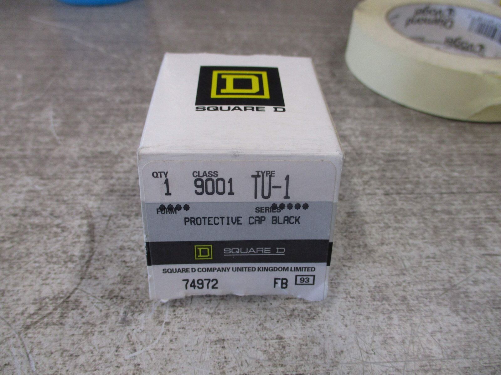 Square D Protective Cap 9001 TU-1 Black New Surplus