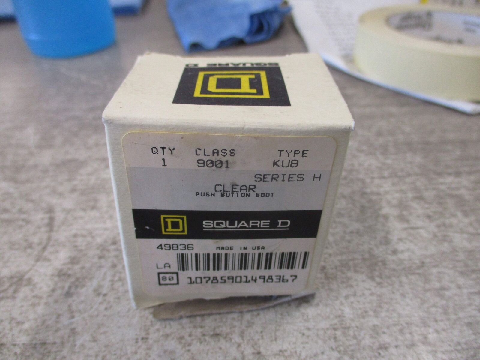 Square D Push Button Boot 9001 KU8 Ser. H Clear New Surplus