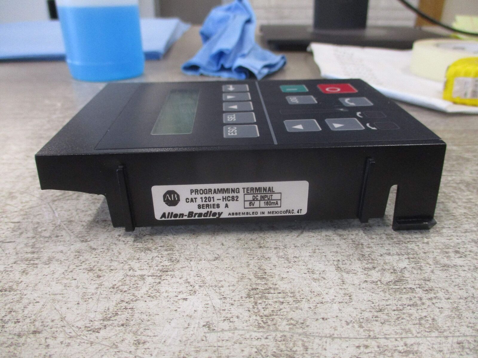 Allen-Bradley Programming Terminal 1201-HCS2 Ser. A 5VDC 160mA * Broken Mounting