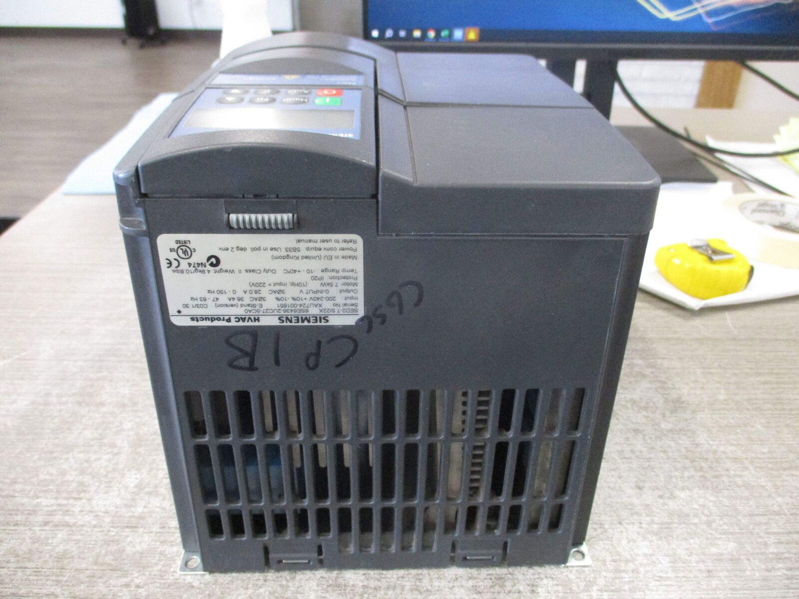 Siemens SED2-7.5/22X AC Drive 6SE6436-2UC27-5CA0 10HP 3Ph Input:200-240V +10%-10