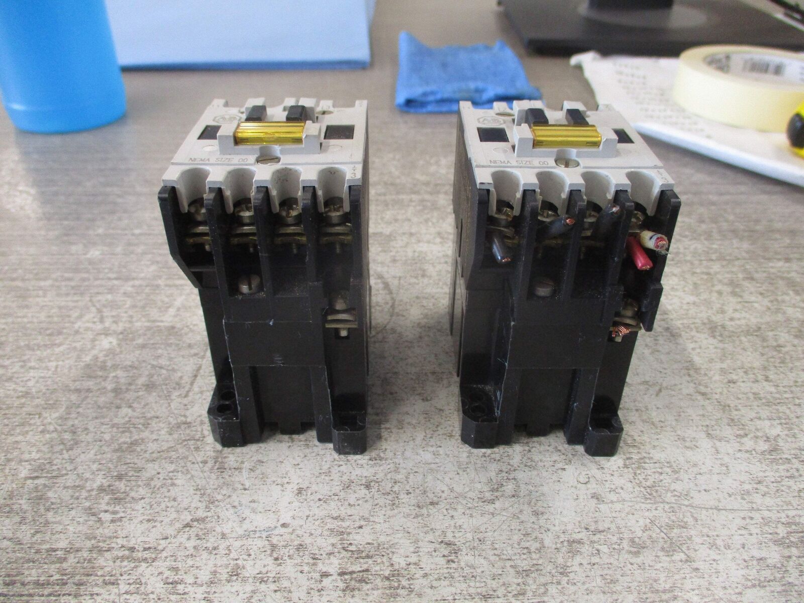 Allen-Bradley Size 00 Contactor 509-TOD Ser. B 120V Coil 9A 600V *Lot of 2* Used