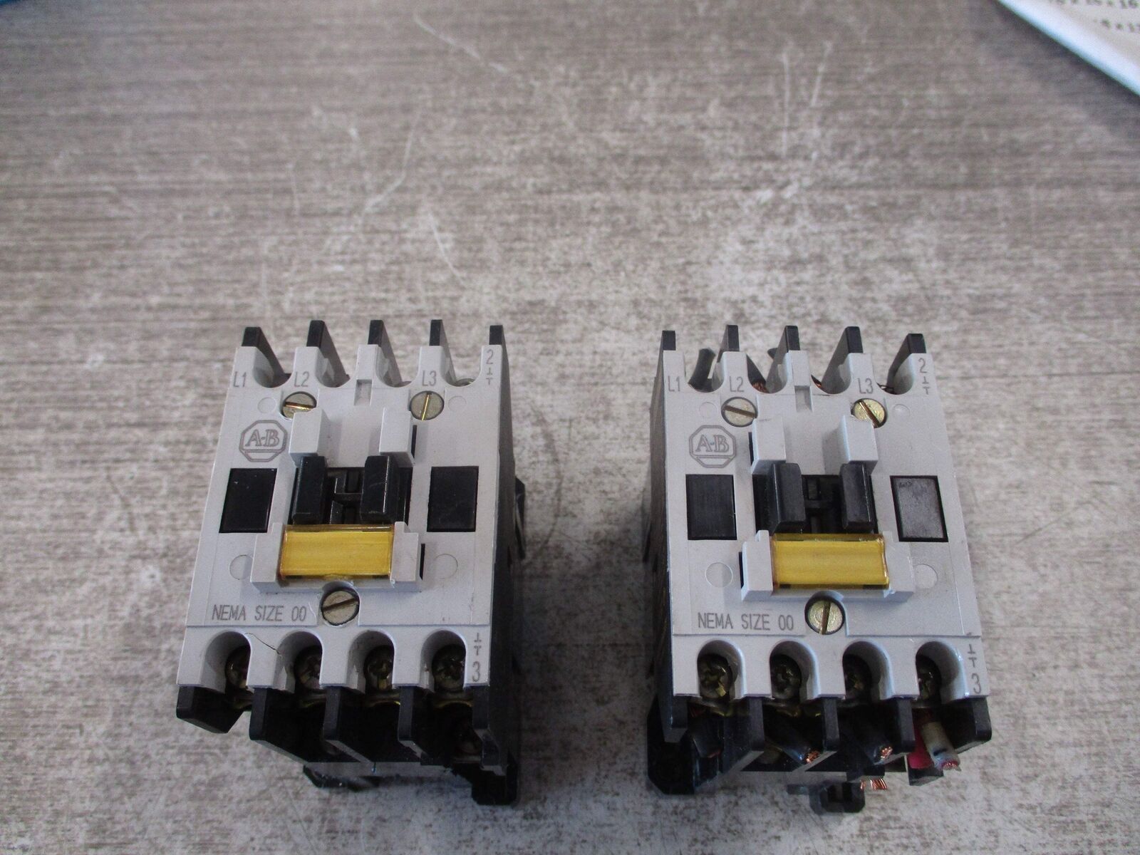 Allen-Bradley Size 00 Contactor 509-TOD Ser. B 120V Coil 9A 600V *Lot of 2* Used