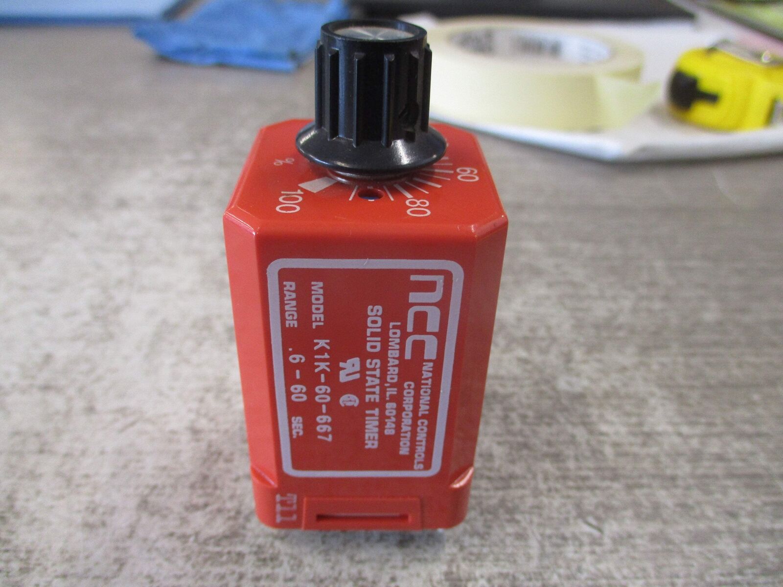 NCC Solid State Timer K1K-60-667 Range: 0.6-60sec Used