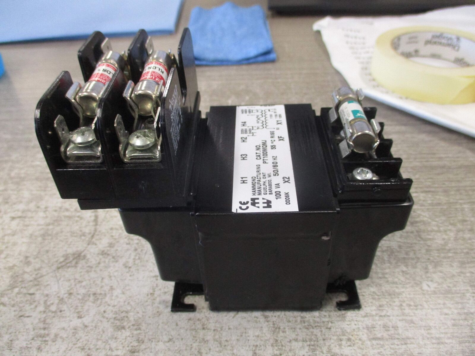 Hammond Transformer PT100MQMJ 100VA Pri: 240/480V Sec: 120V 50/60Hz Used