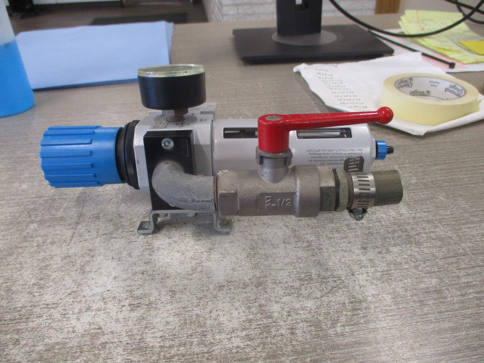 Festo Filter Regulator LFR-D-MIDI-A/FRZ-D-MIDI 180PSI Max Used