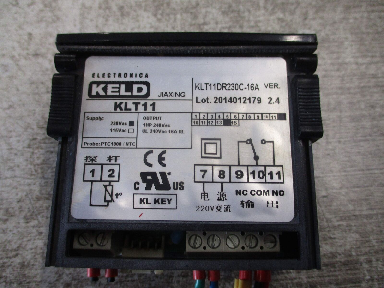 Keld Temperature Controller KLT11DR230C-16A Ver. 2.4 230V Used