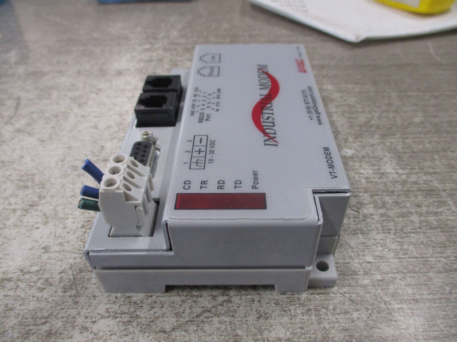Sixnet Industrial Modem VT-MODEM-1 Rev. 1.08 30VDC 80mA Used
