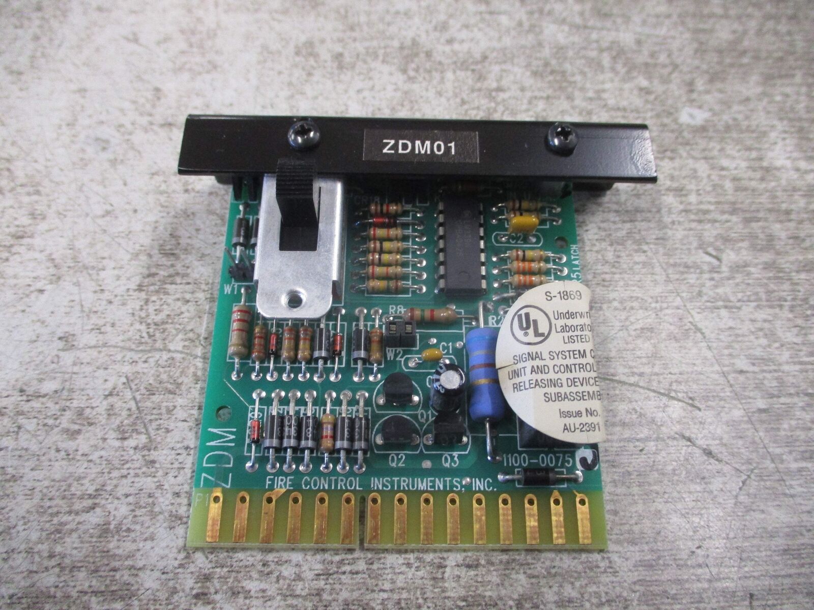 Fire Control Instruments Zone Detector Card 1100-0075J Used