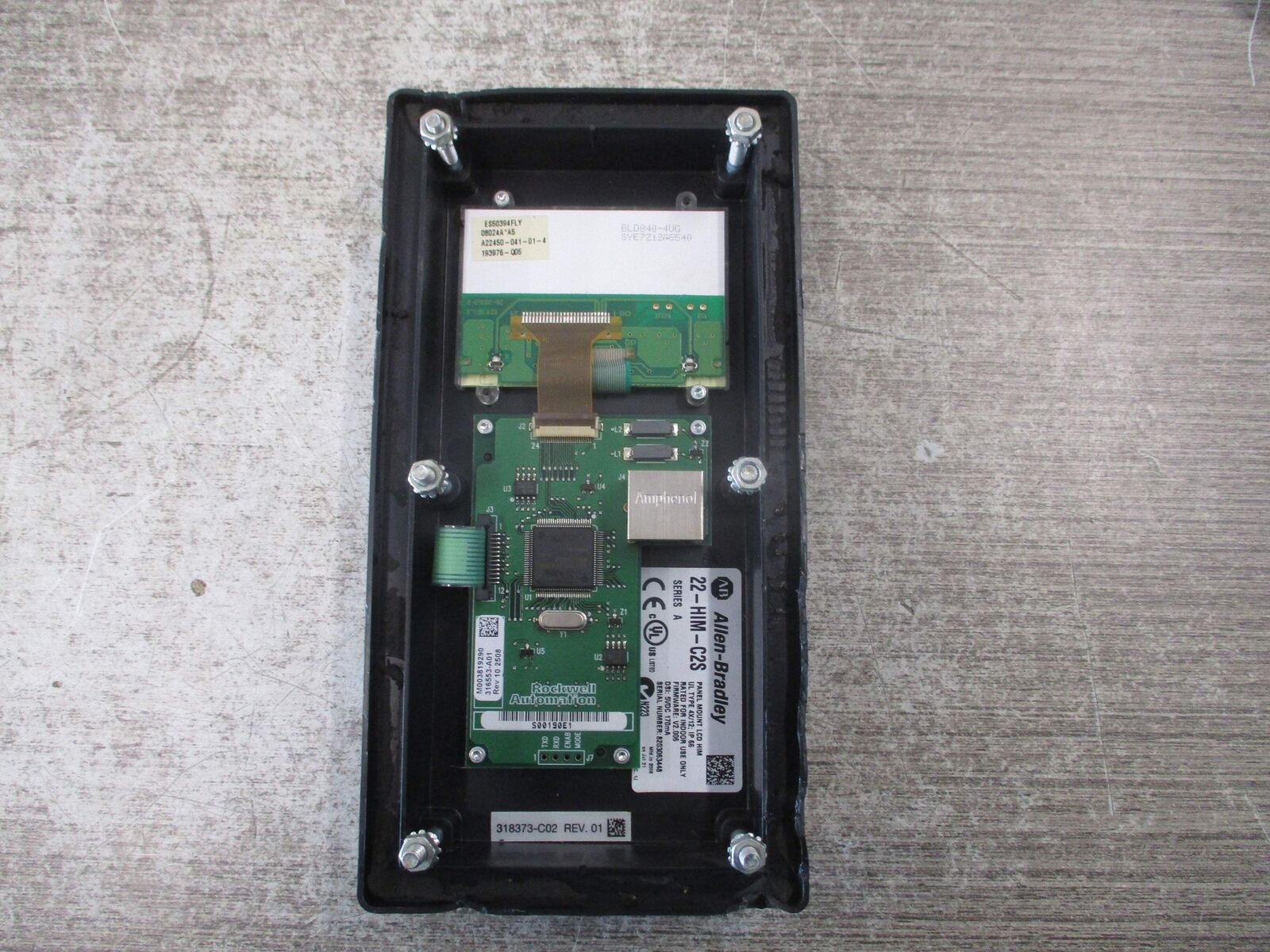 Allen-Bradley Panel Mount LCD HIM Keypad 22-HIM-C2S Ser. A F/W: V2.006 Type 4X/1