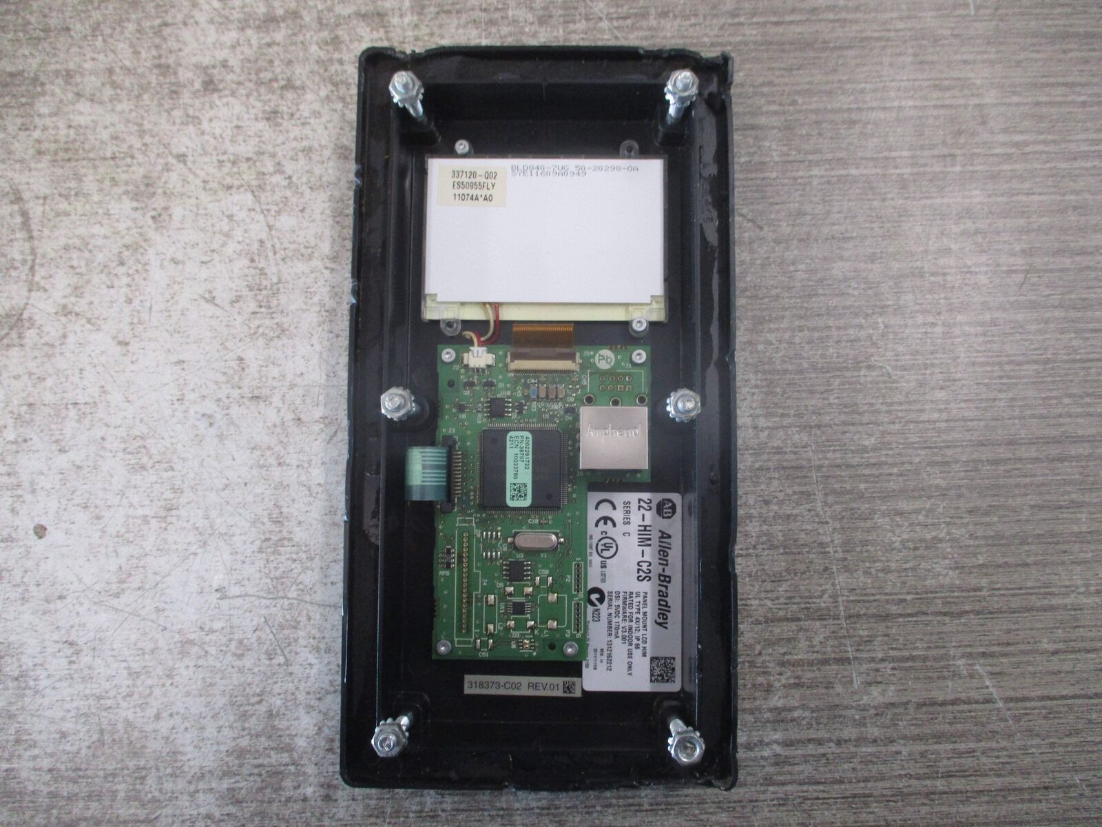 Allen-Bradley Panel Mount LCD HIM Keypad 22-HIM-C2S Ser. C F/W: V3.001 Type 4X/1