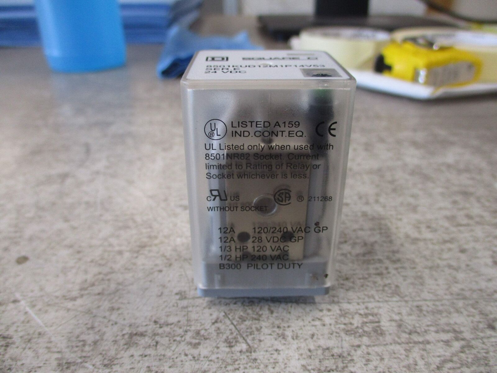 Square D Relay 8501KUD12M1P14V53 Ser. E 24VDC Used