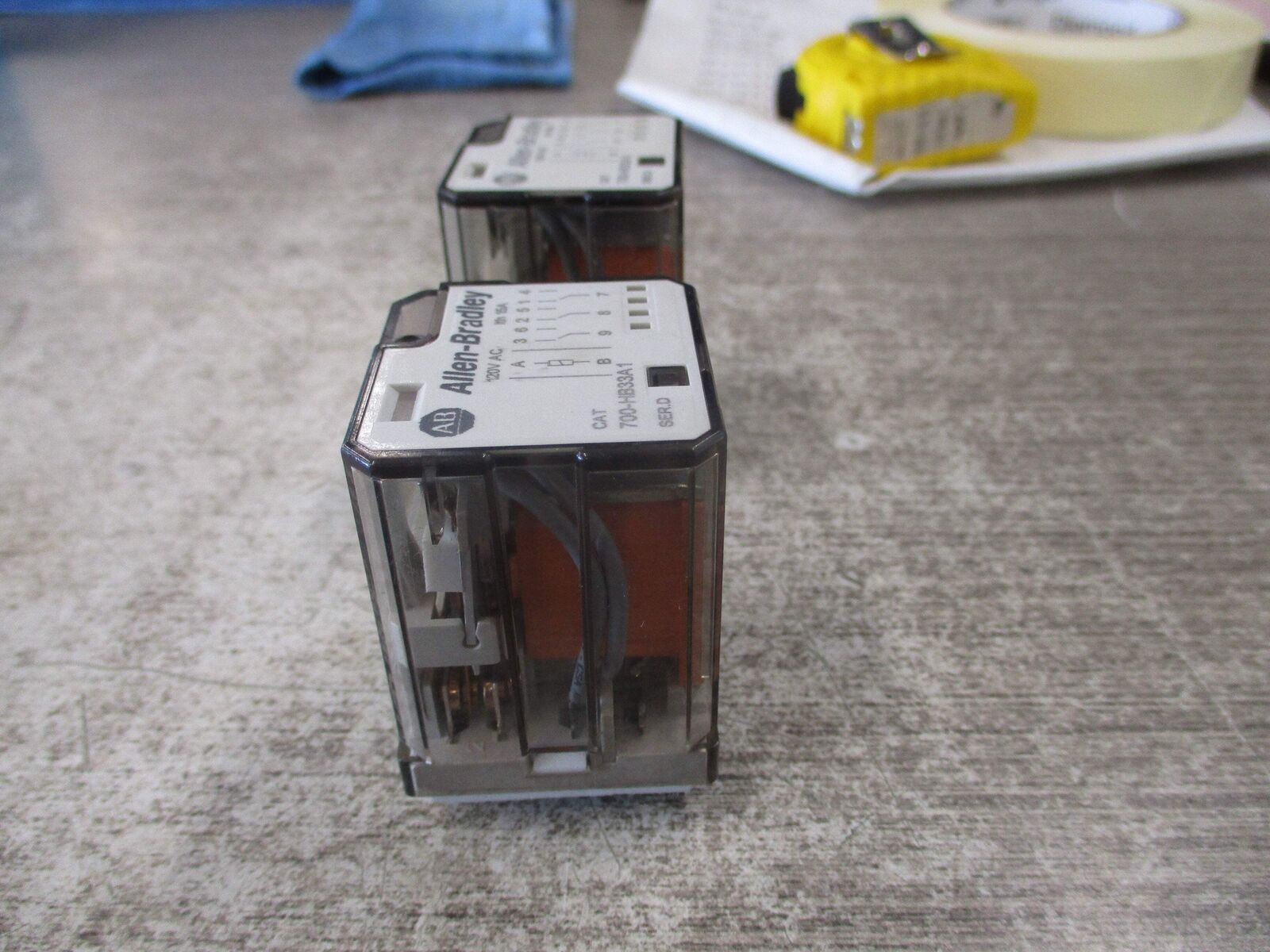 Allen-Bradley relay 700-HB33A1 Ser. D 120V *Lot of 2* Used