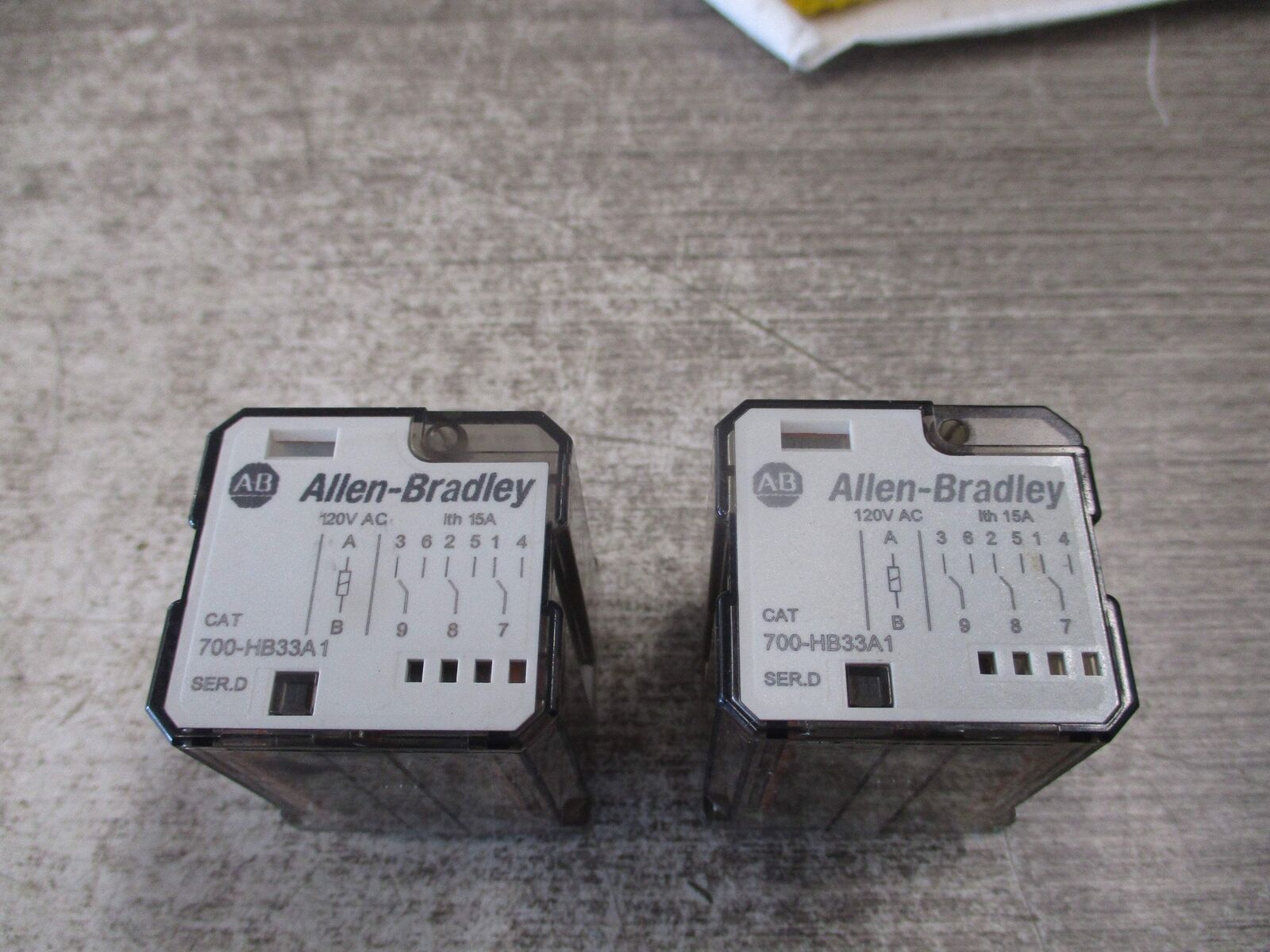 Allen-Bradley relay 700-HB33A1 Ser. D 120V *Lot of 2* Used