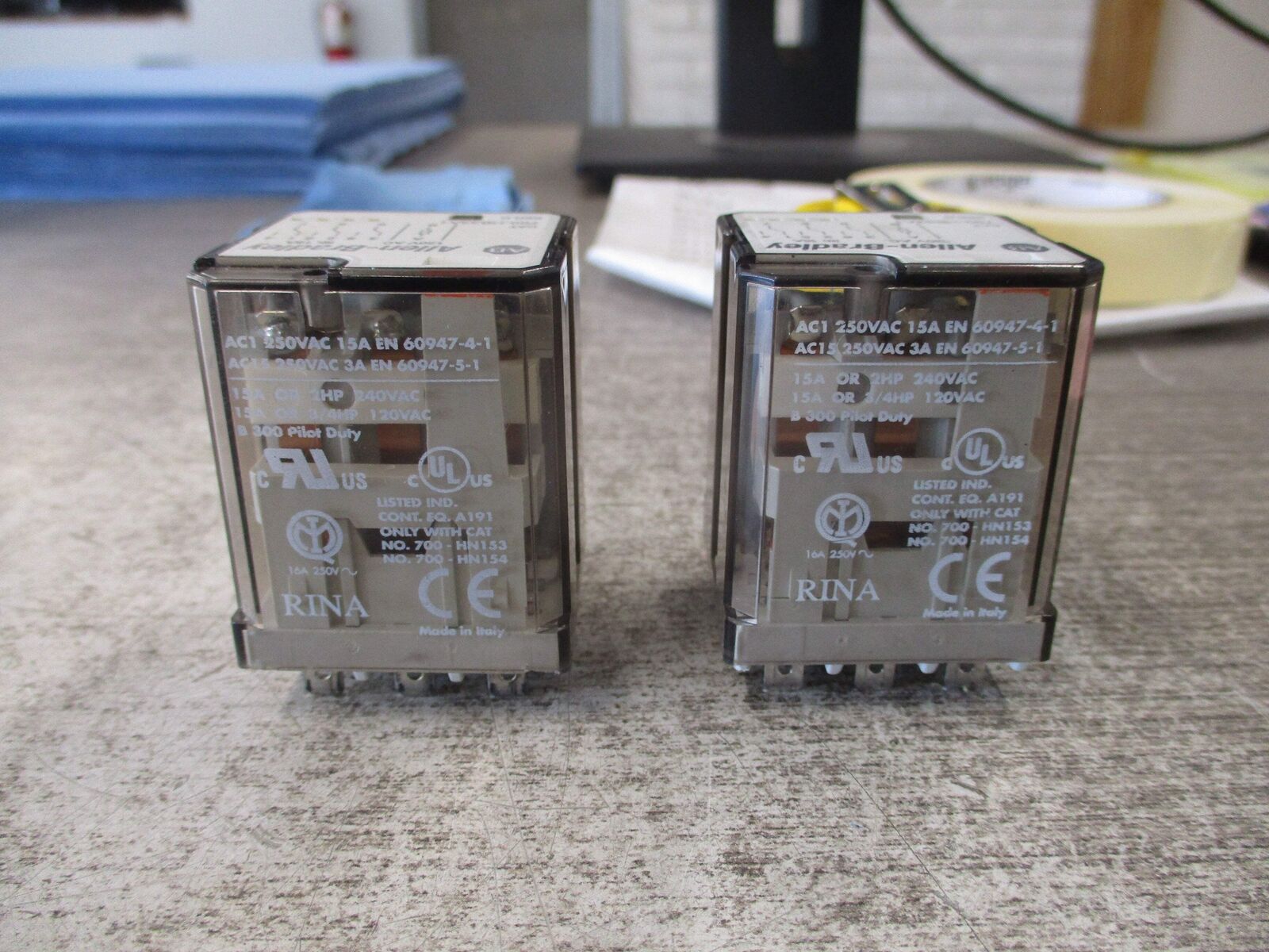 Allen-Bradley relay 700-HB33A1 Ser. D 120V *Lot of 2* Used