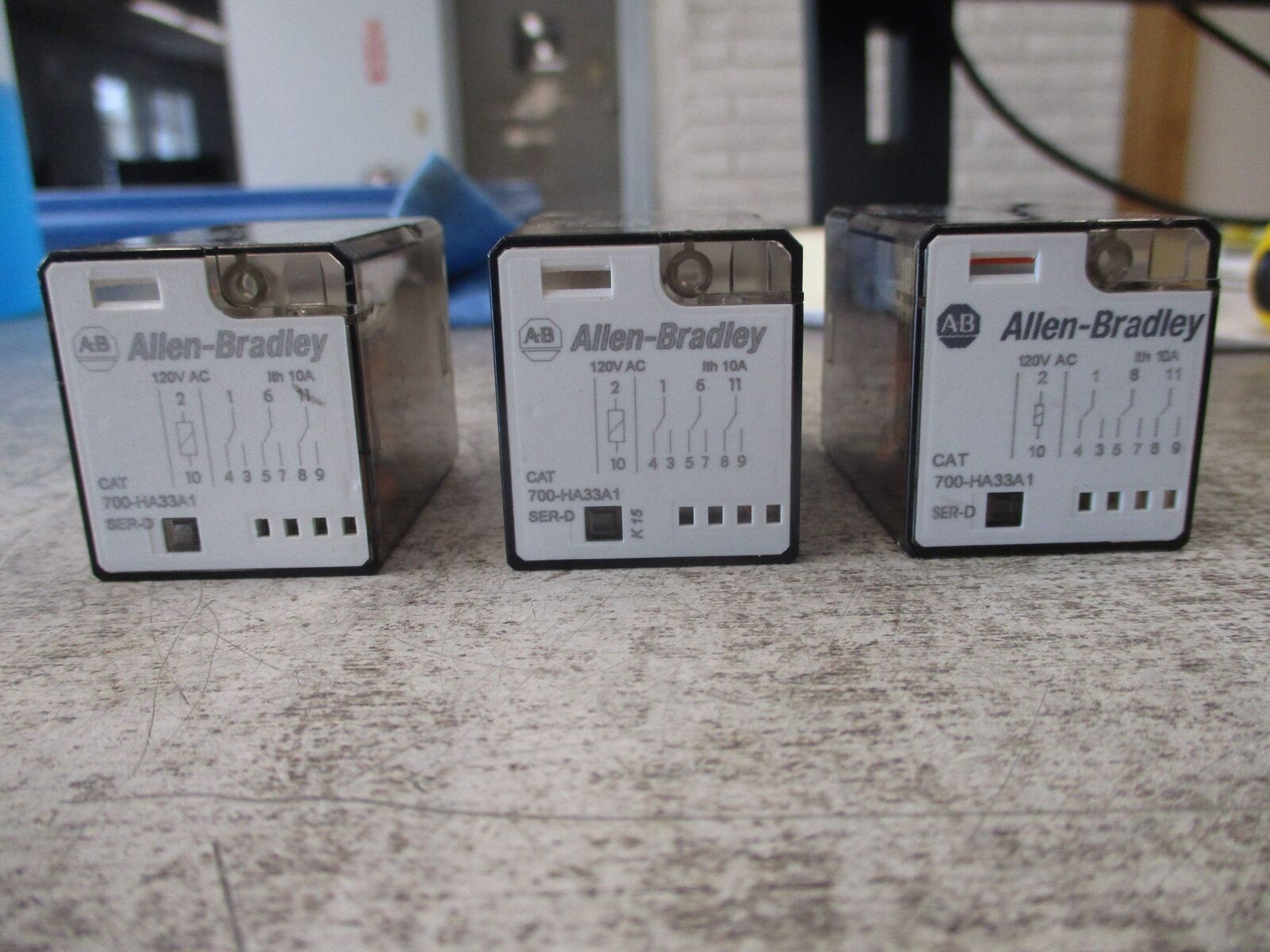 Allen-Bradley Relay 700-HA33A1 Ser. D 120V *Lot of 3* Used