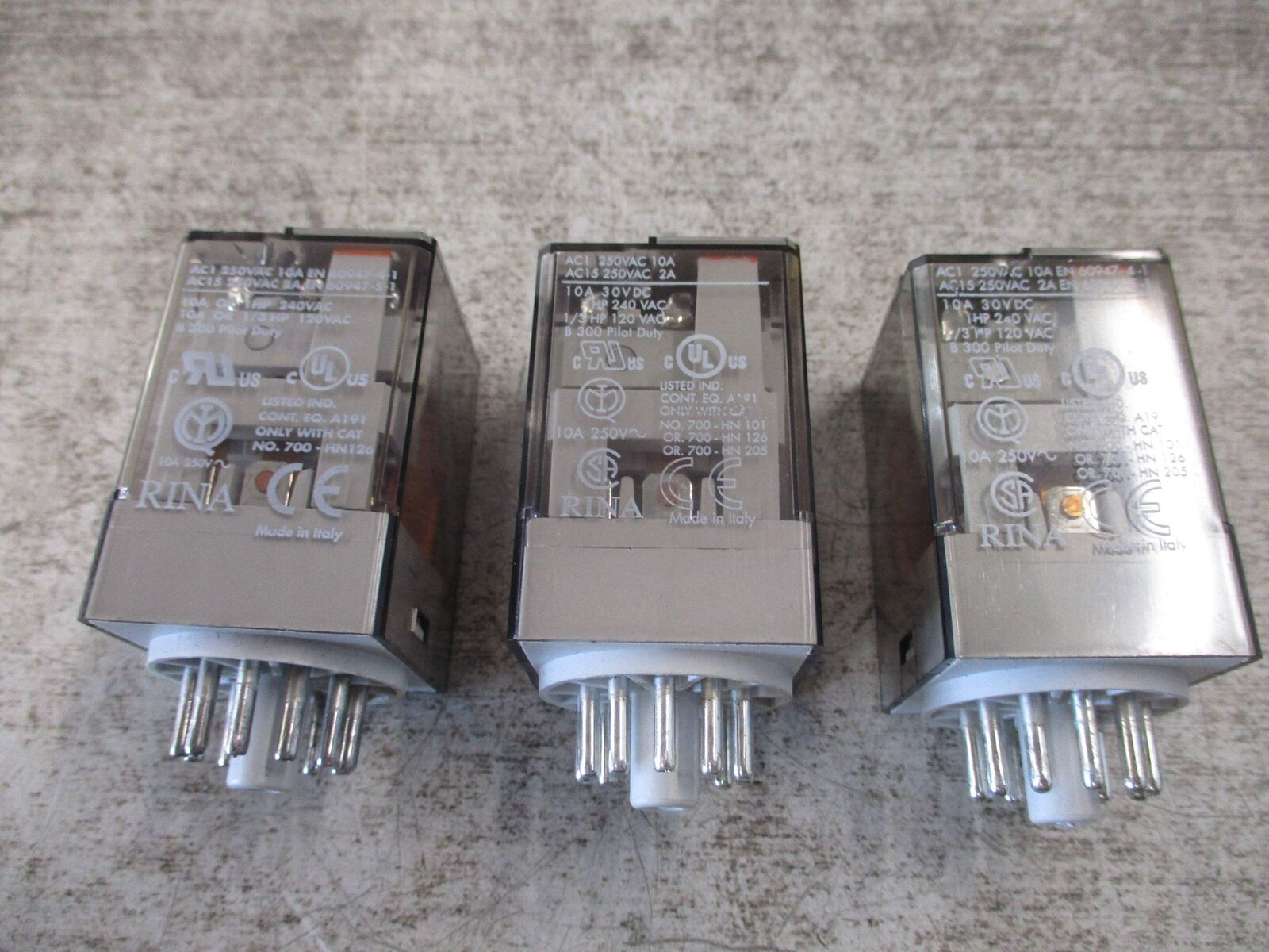 Allen-Bradley Relay 700-HA33A1 Ser. D 120V *Lot of 3* Used