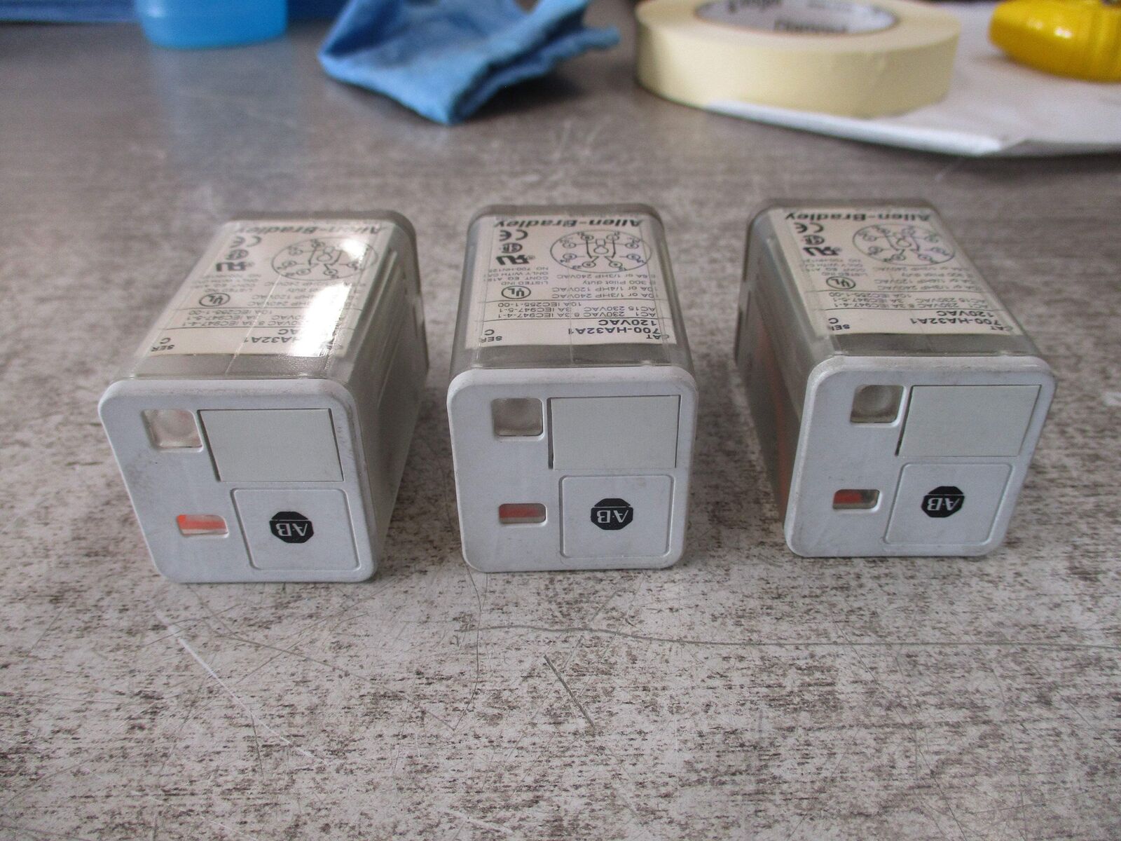 Allen-Bradley Relay 700-HA32A1 Ser. C 120V *Lot of 3* Used