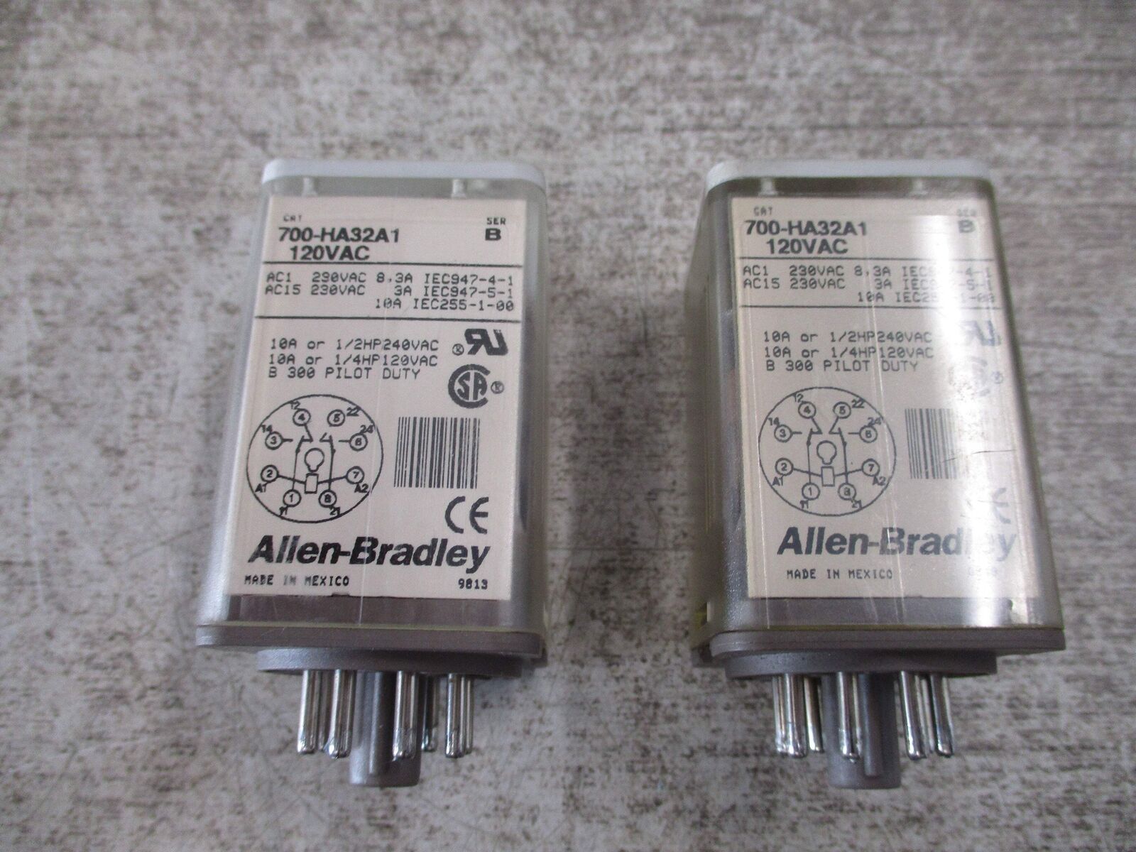 Allen Bradley Relay 700-HA32A1 Ser. B 120V *Lot of 2* Used