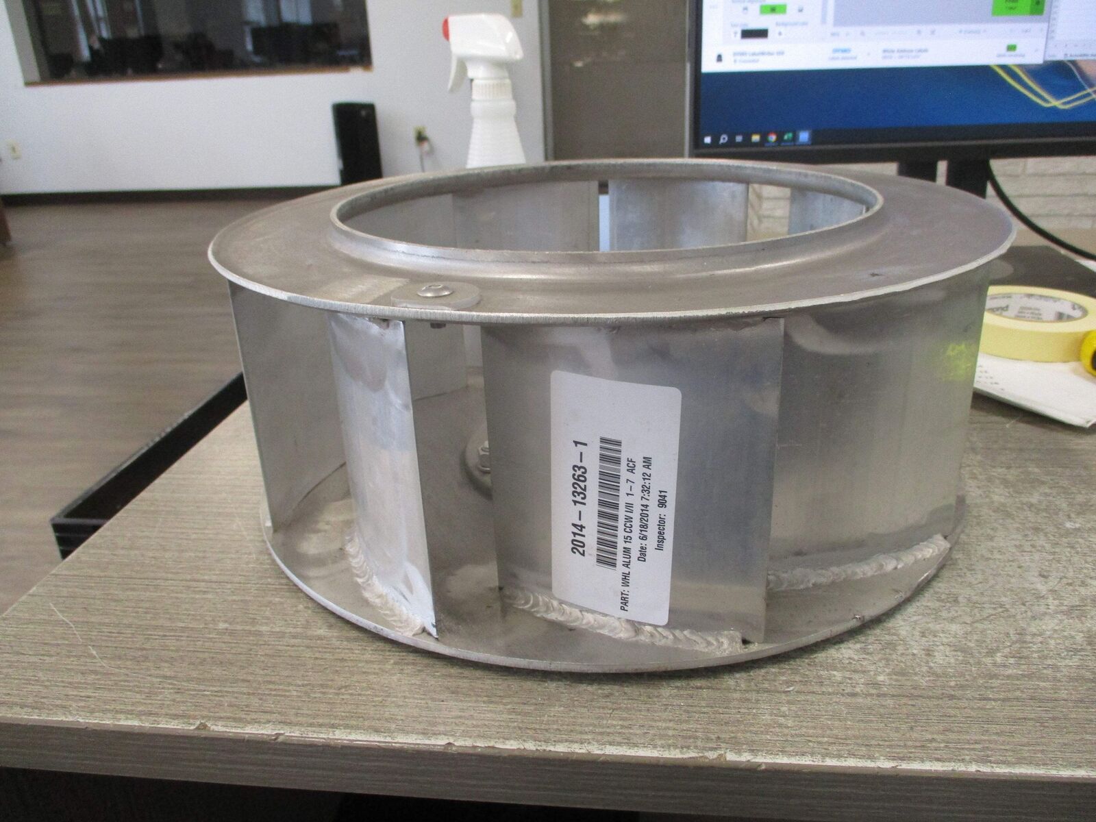Misc. Brand Aluminum Blower Wheel 2014-13263-1 15" CCW *No Box* New Surplus