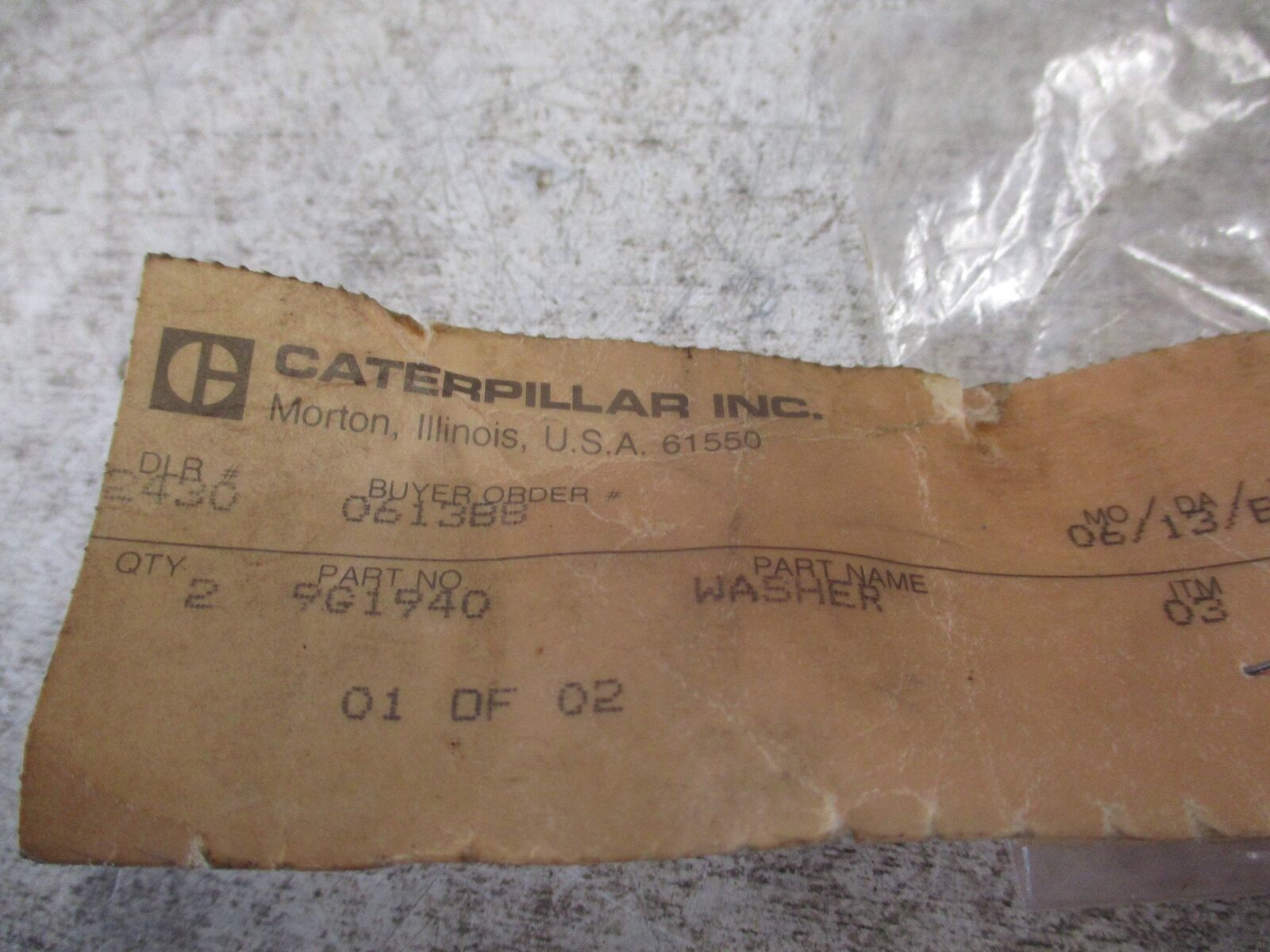 Caterpillar Washer 9G1940 *Lot of 2* New Surplus