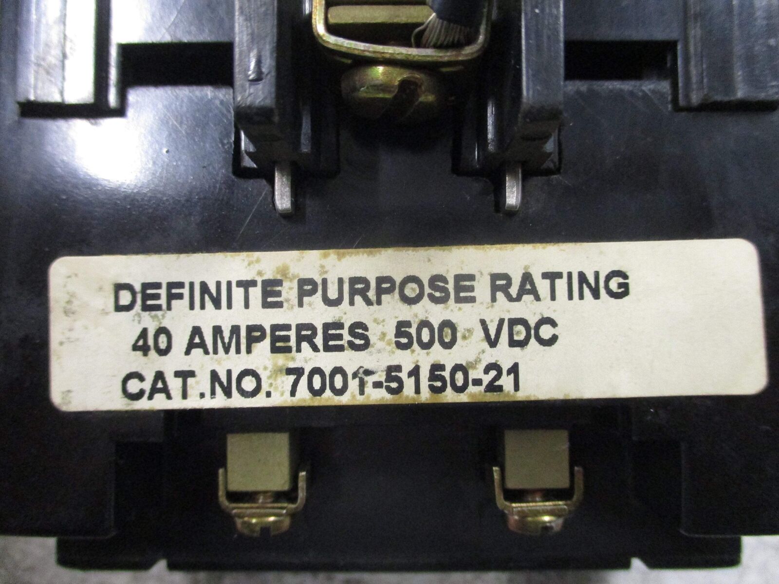 Joslyn Clark Definite Purpose Contactor 7001-5150-21 240V Coil 40A 500VDC Used