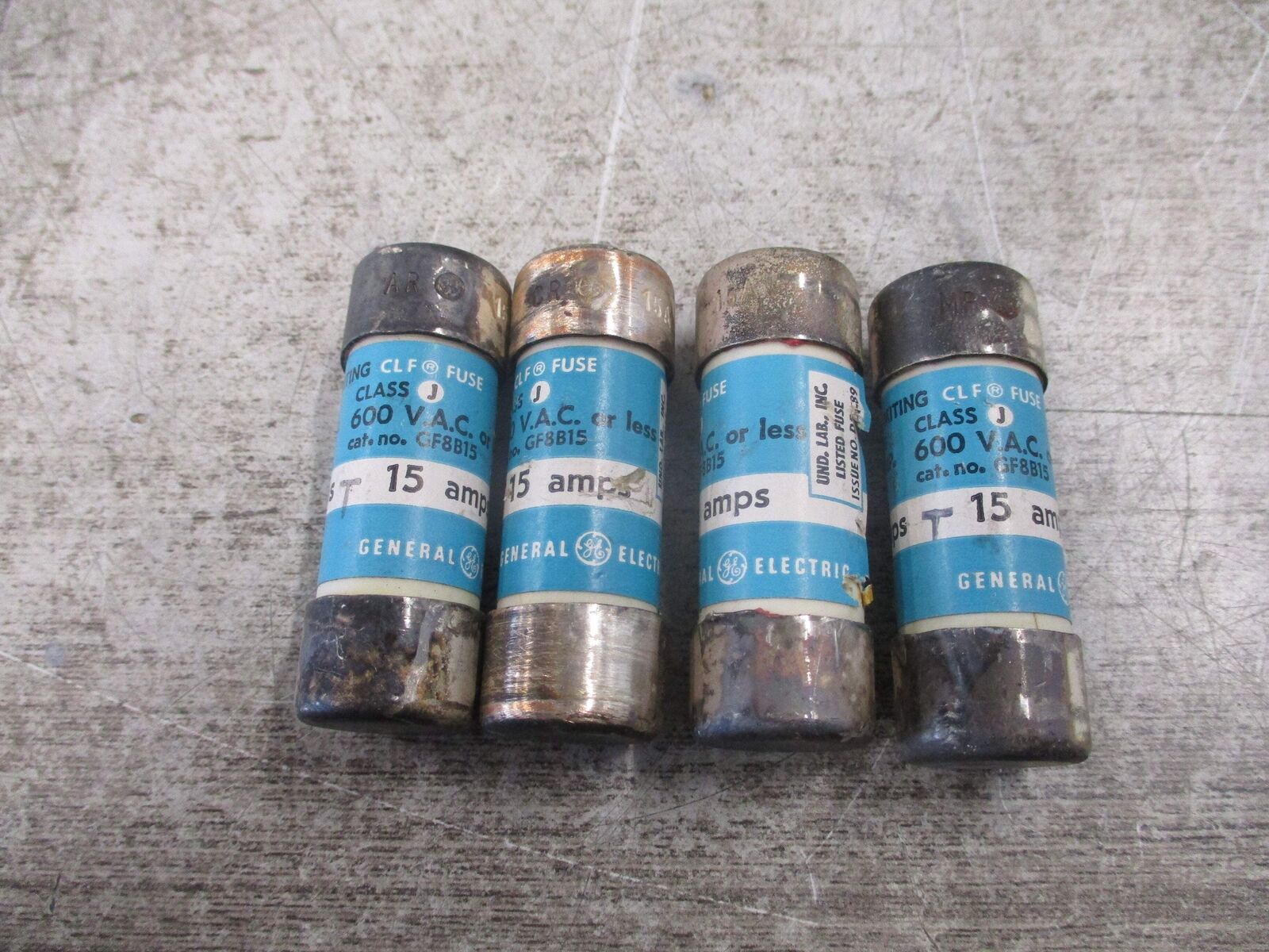 GE CLF Fuse GF8B15 15A 600V *Lot of 4* Used