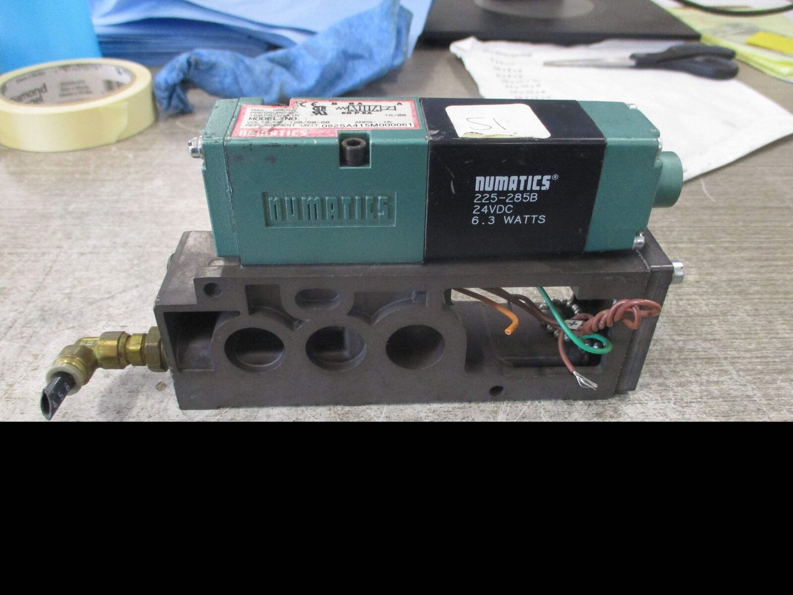 Numatics Solenoid Valve 082SA415M000061 120V 0.15A 150 PSIG Used