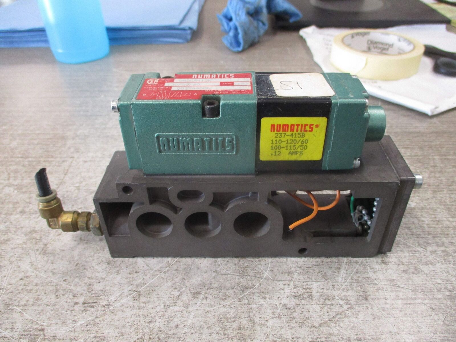 Numatics Solenoid Valve 082SA415K 120V 0.12A 150 PSIG Used