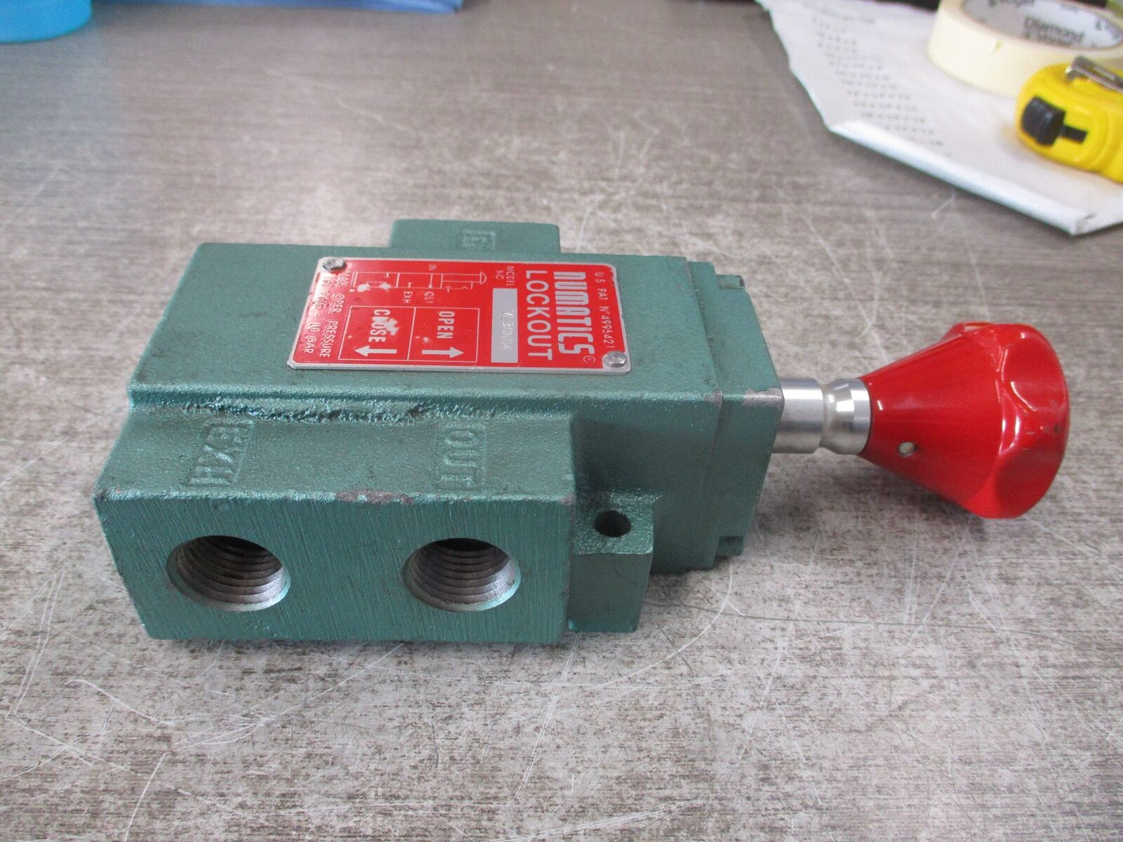 Numatic Lockout Valve VL30N04 150 PSIG Used