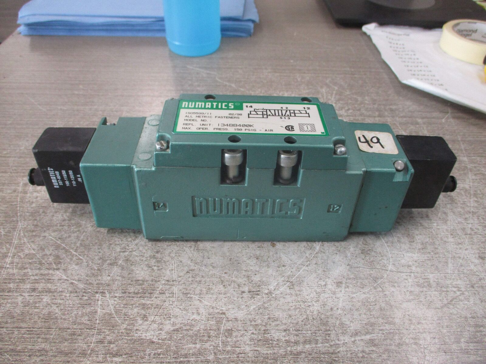 Numatics Pneumatic Valve I34BB400K 150 PSIG Used
