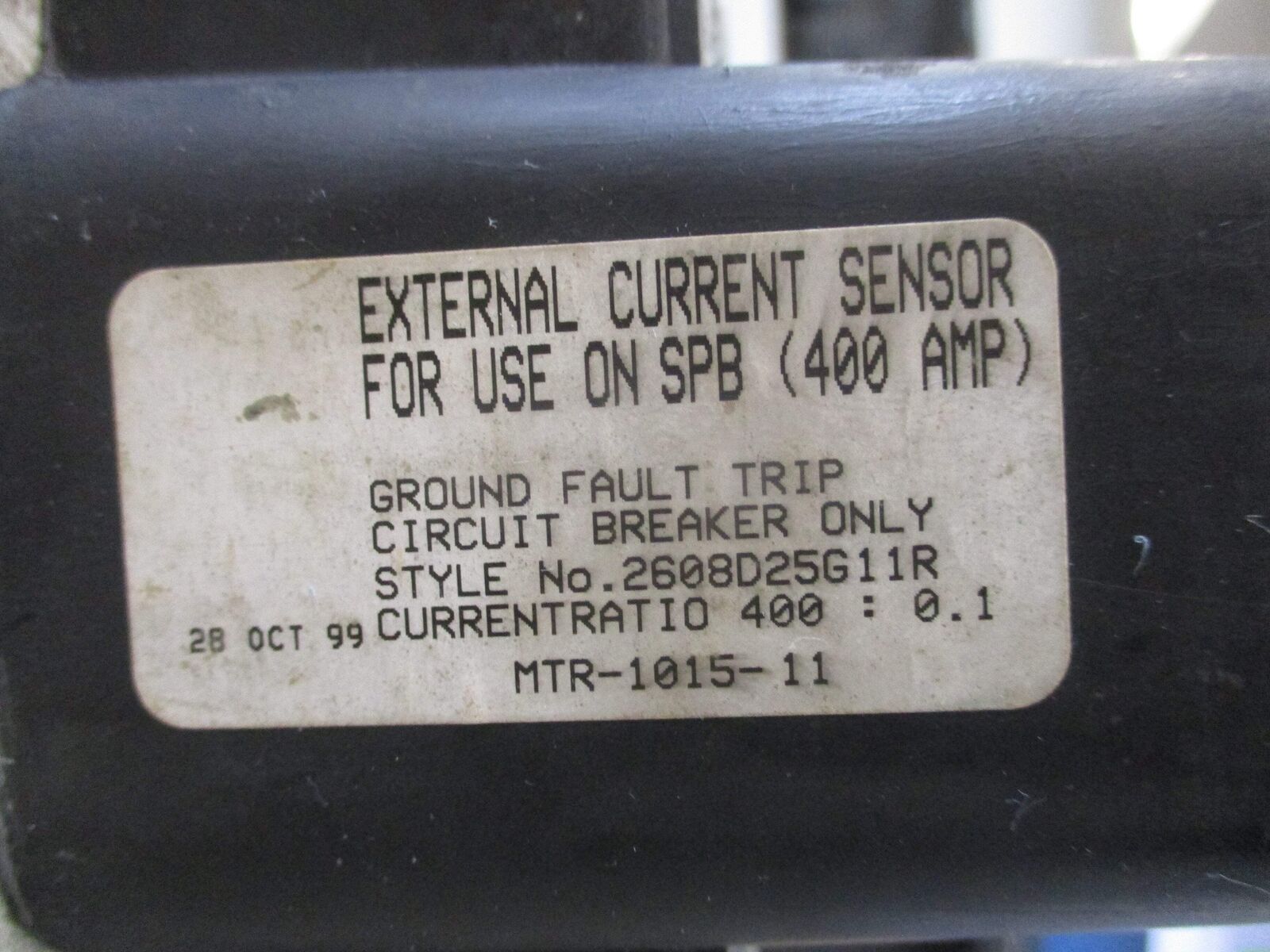 Westinghouse External Current Sensor 2608D25G11R Ratio 400:0.1A Used