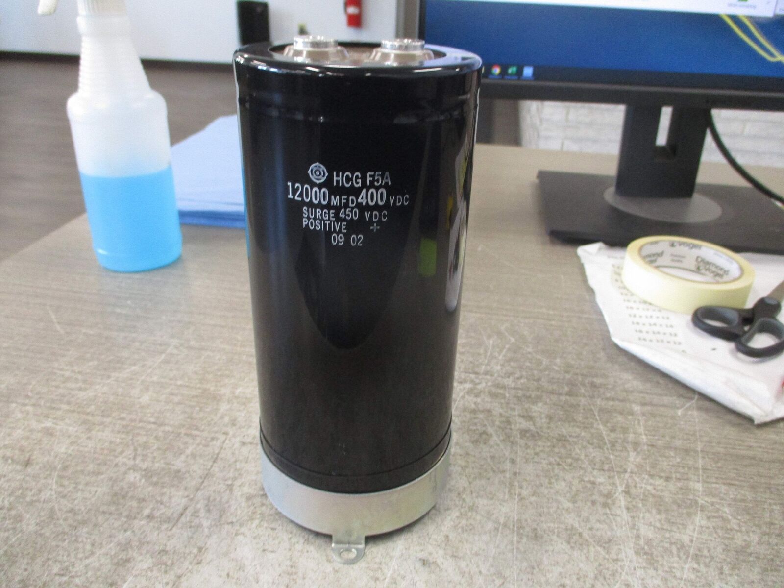 Hitachi Capacitor HCGF5A 12000MFD 400VDC Used