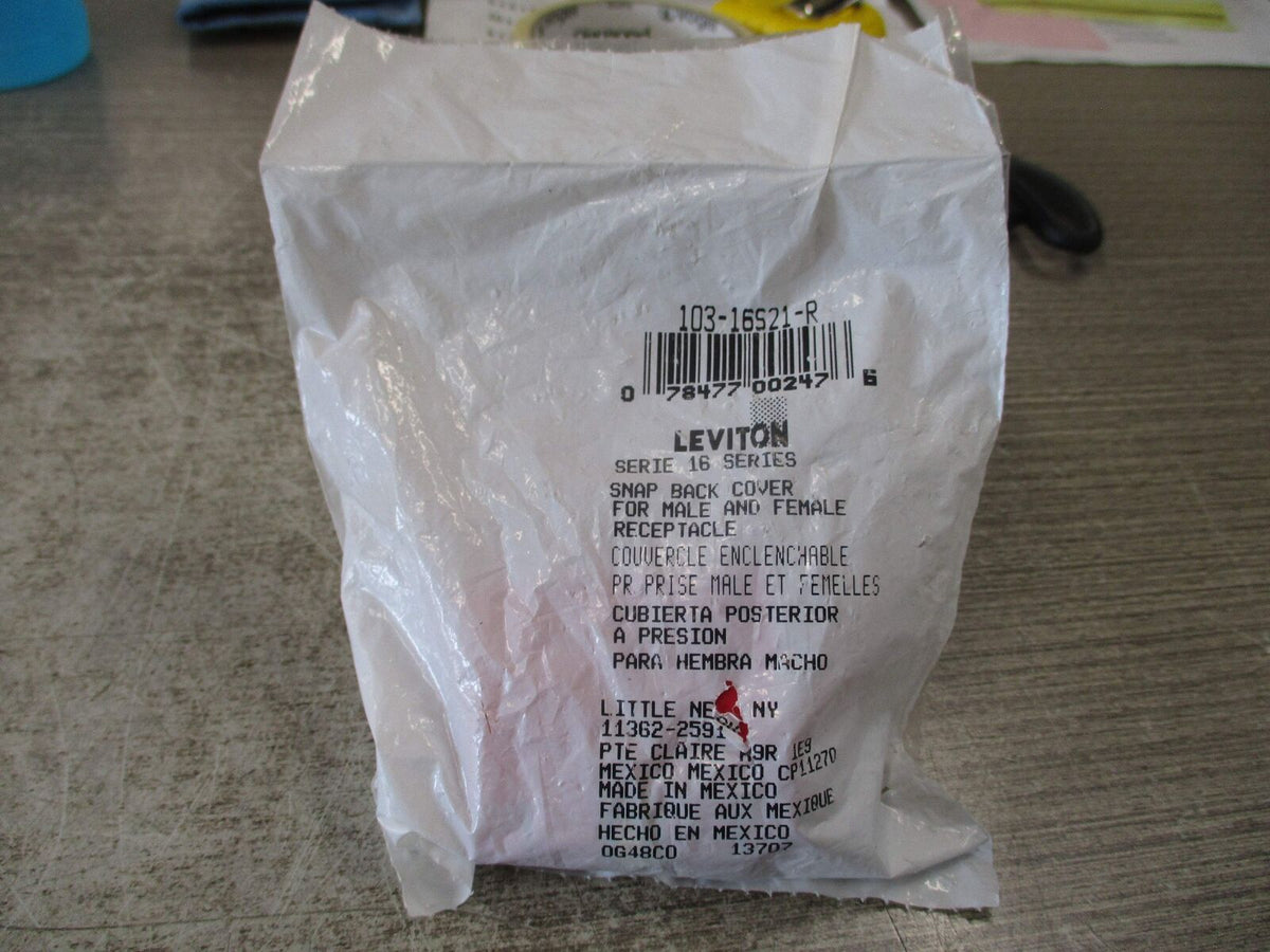 Leviton Snap Back Cover 103-16S21-R New Surplus