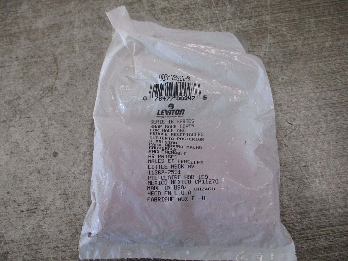 Leviton Snap Back Cover 003-16S21-R New Surplus