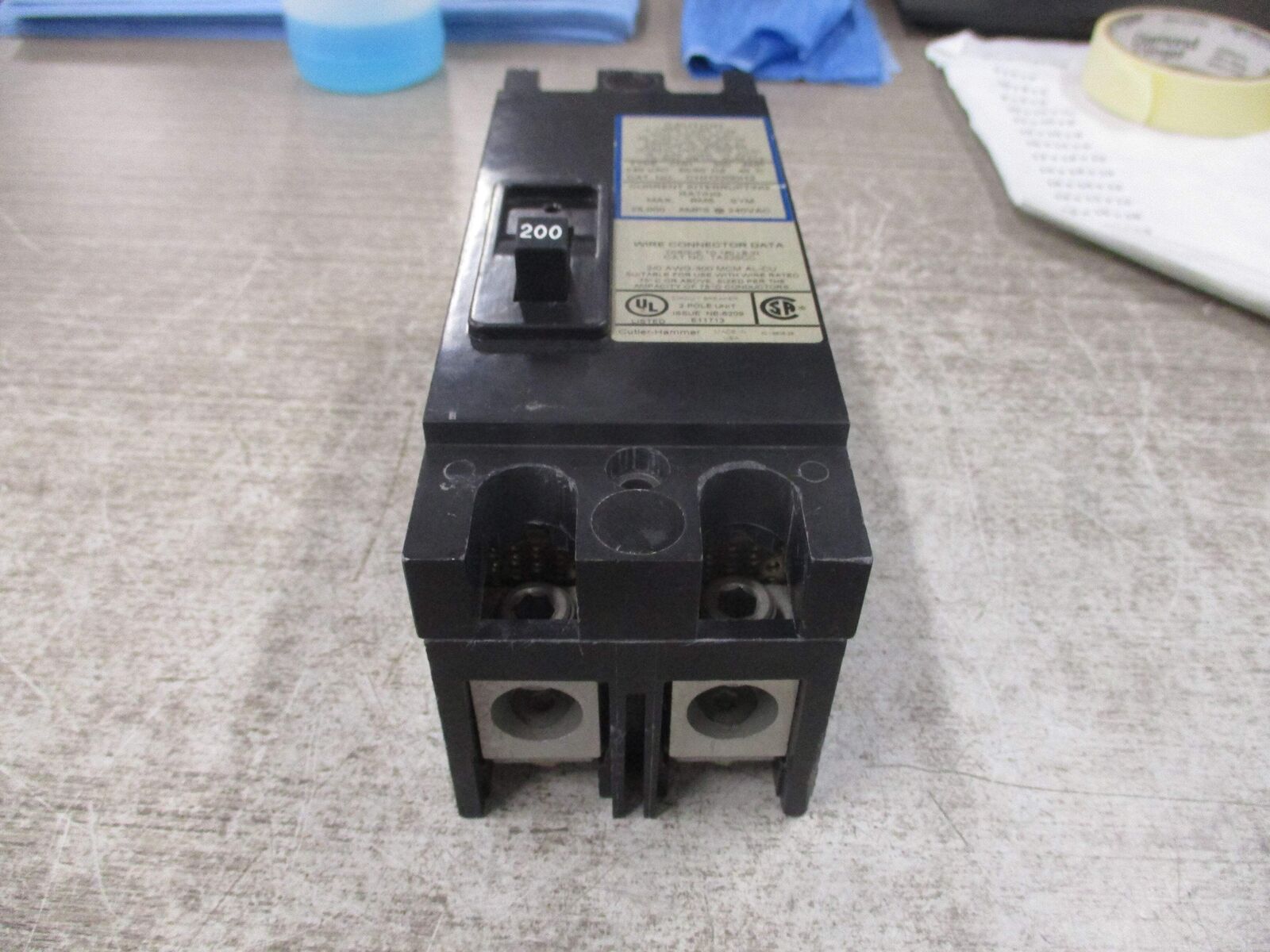 Cutler-Hammer Circuit Breaker CHH2200H2 200A 240V 2P Used
